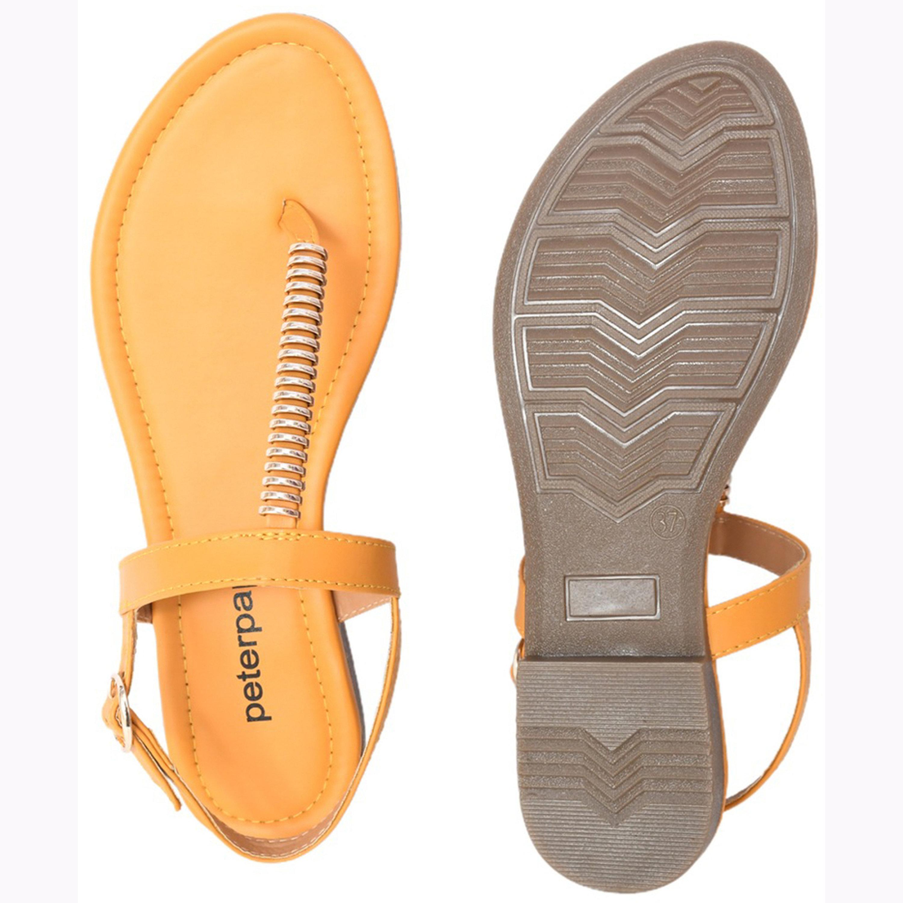 صندل بشريط مزين وإبزيم-women-shoes-sandals-flats-image-5
