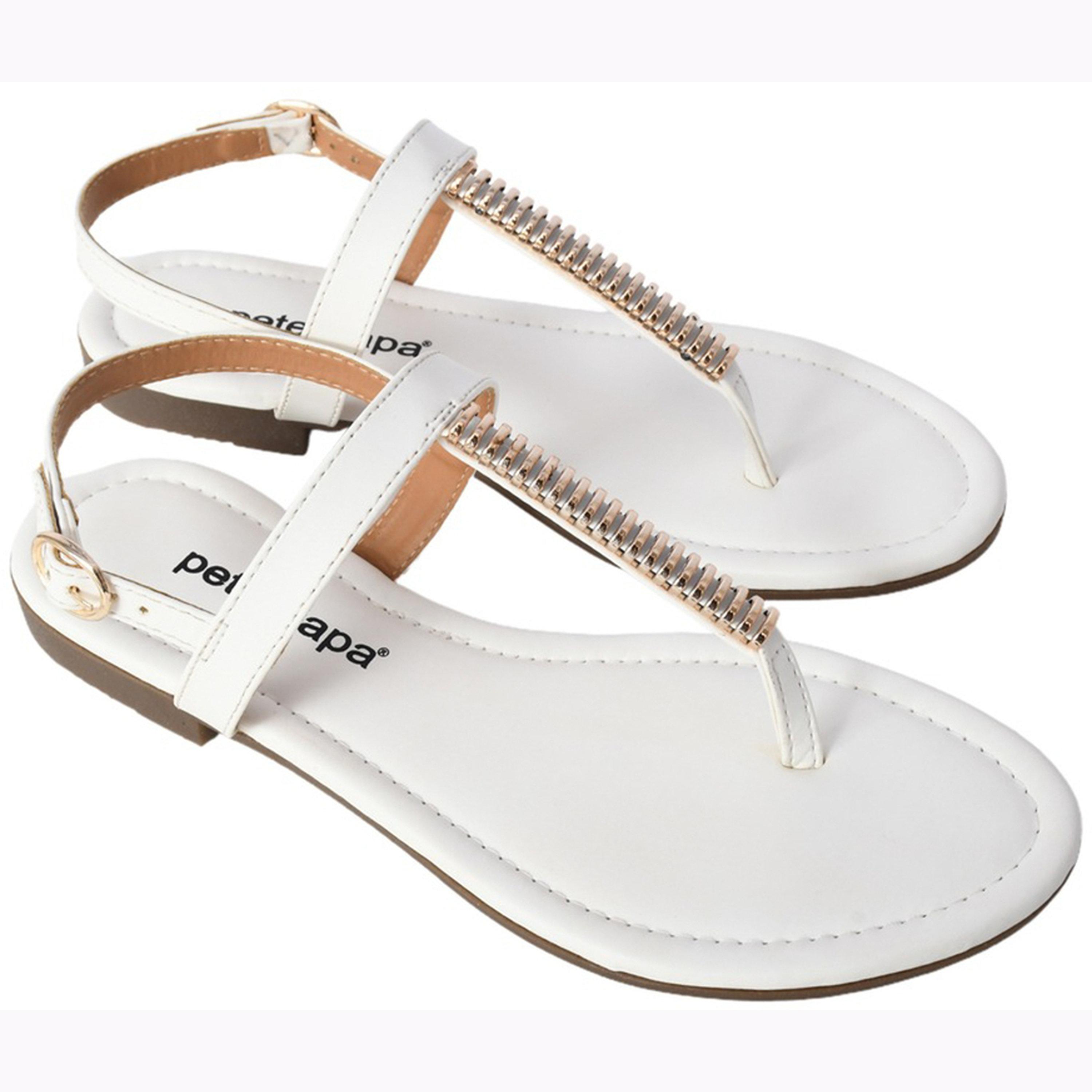 صندل بشريط مزين وإبزيم-women-shoes-sandals-flats-image-1