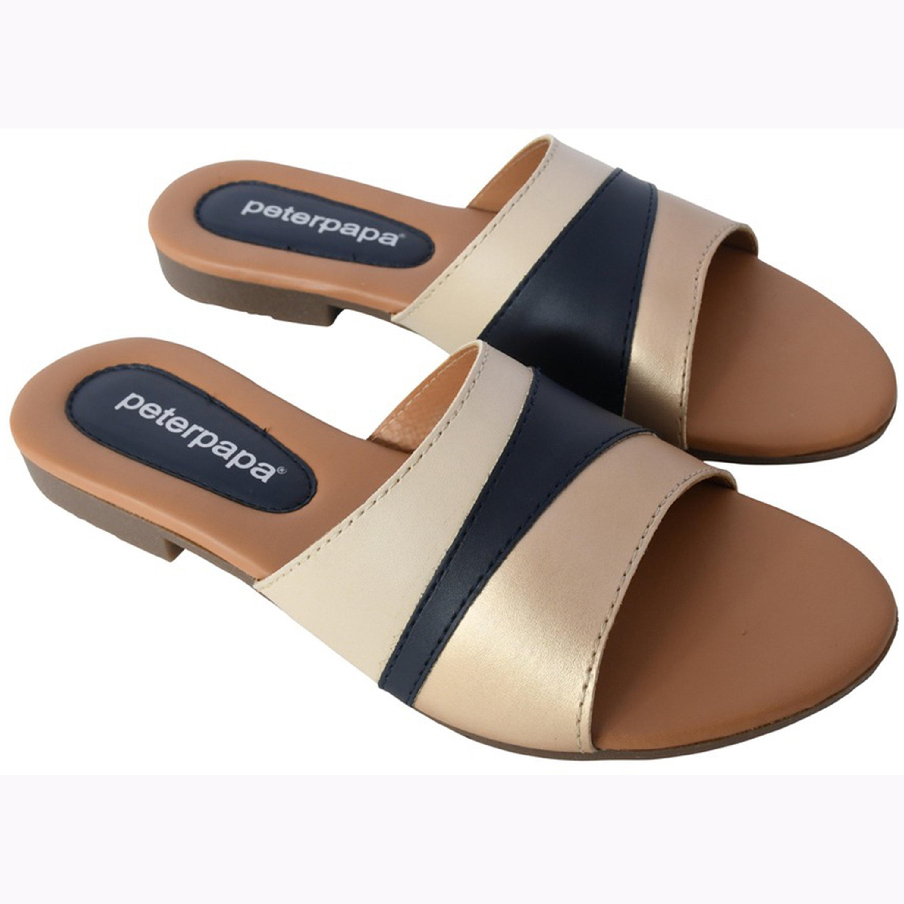 Take Two Color Block Strap Open Toe Sandals-women-shoes-sandals-flats-image-1