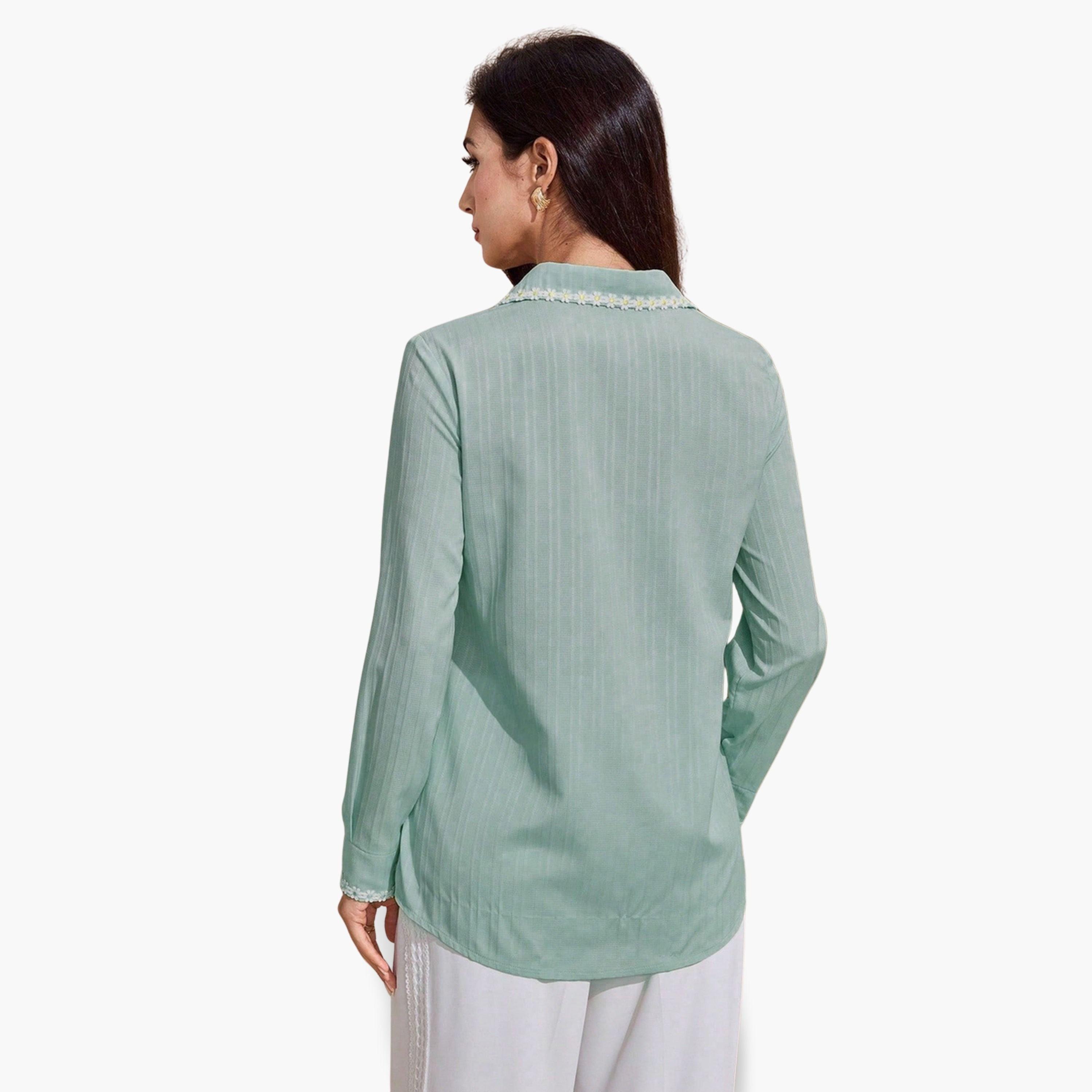 بلوزة بأكمام طويلة وحواف زهور-women-clothing-shirtsandblouses-shirts-image-5