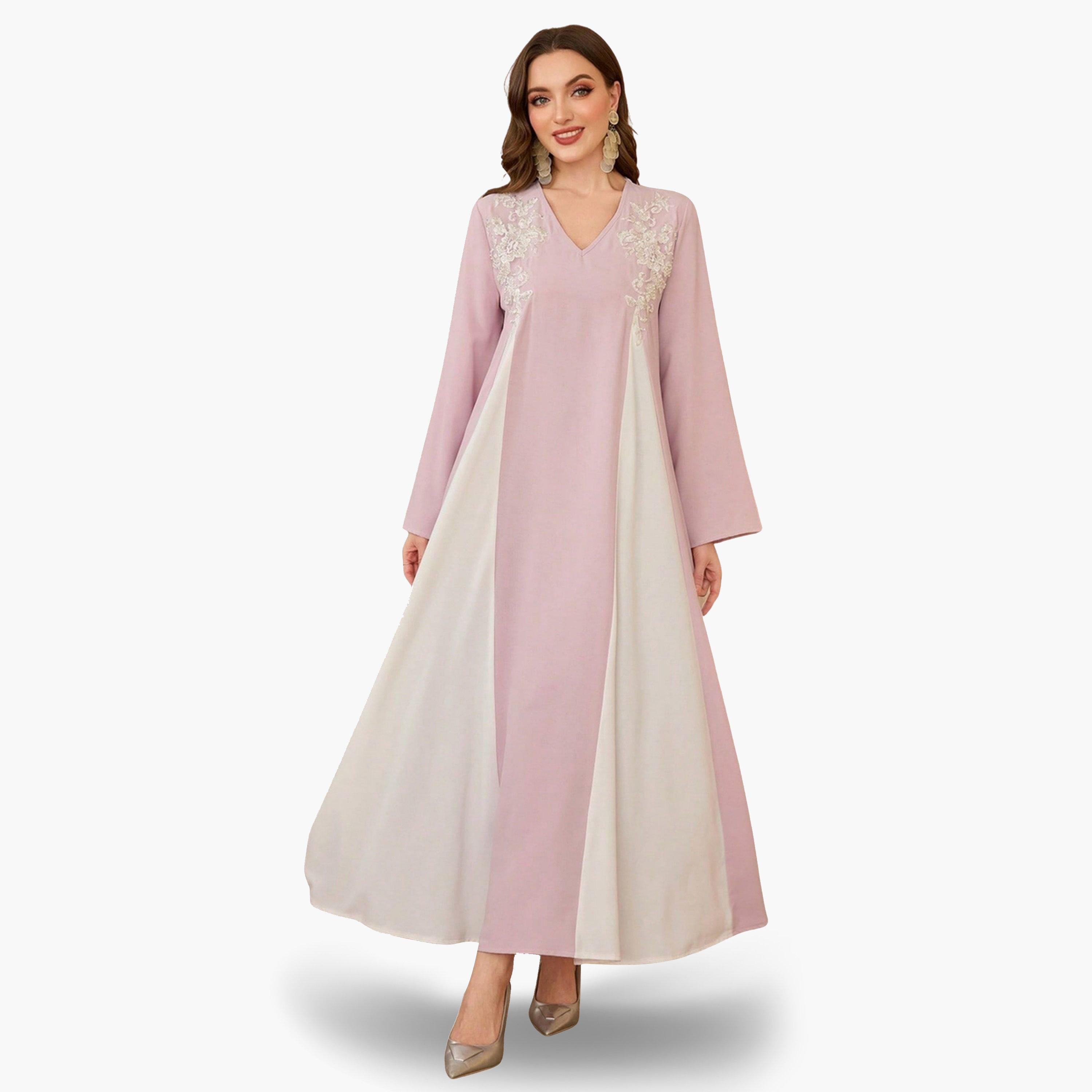 جلابية مطرزة بقصة واسعة-women-arabicclothing-jalabiyas-image-1