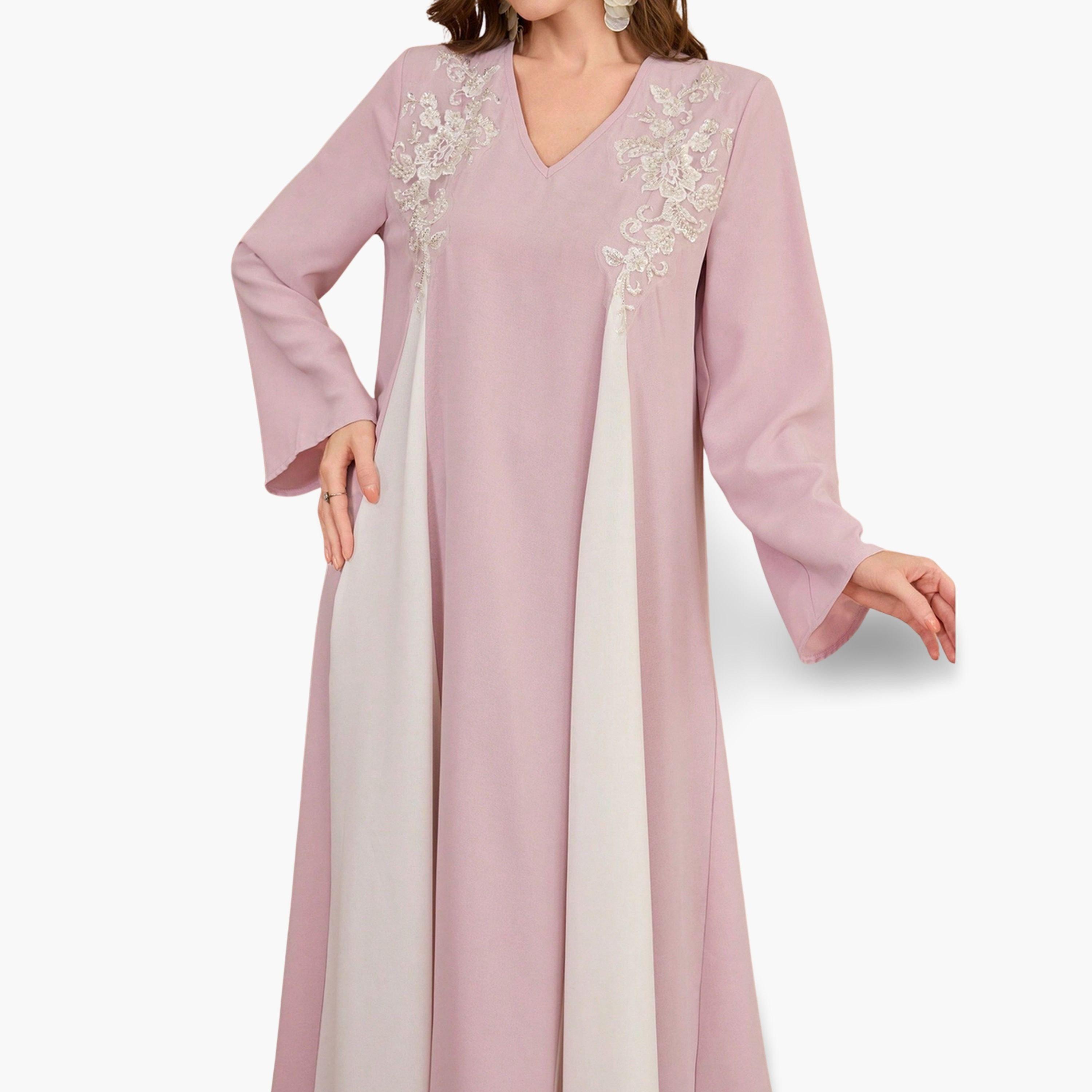 جلابية مطرزة بقصة واسعة-women-arabicclothing-jalabiyas-image-3