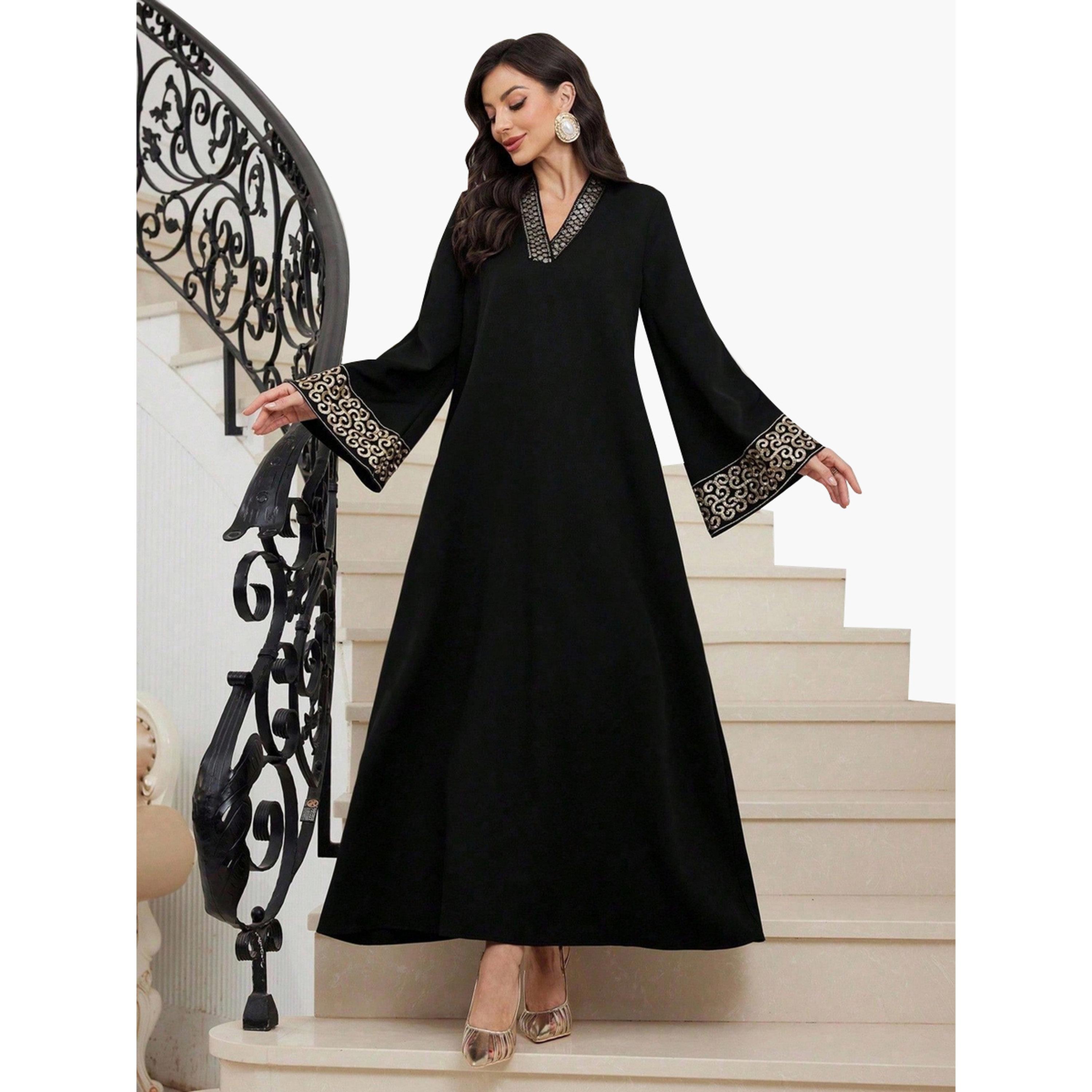 جلابية مطرزة بقصة واسعة-women-arabicclothing-jalabiyas-image-2