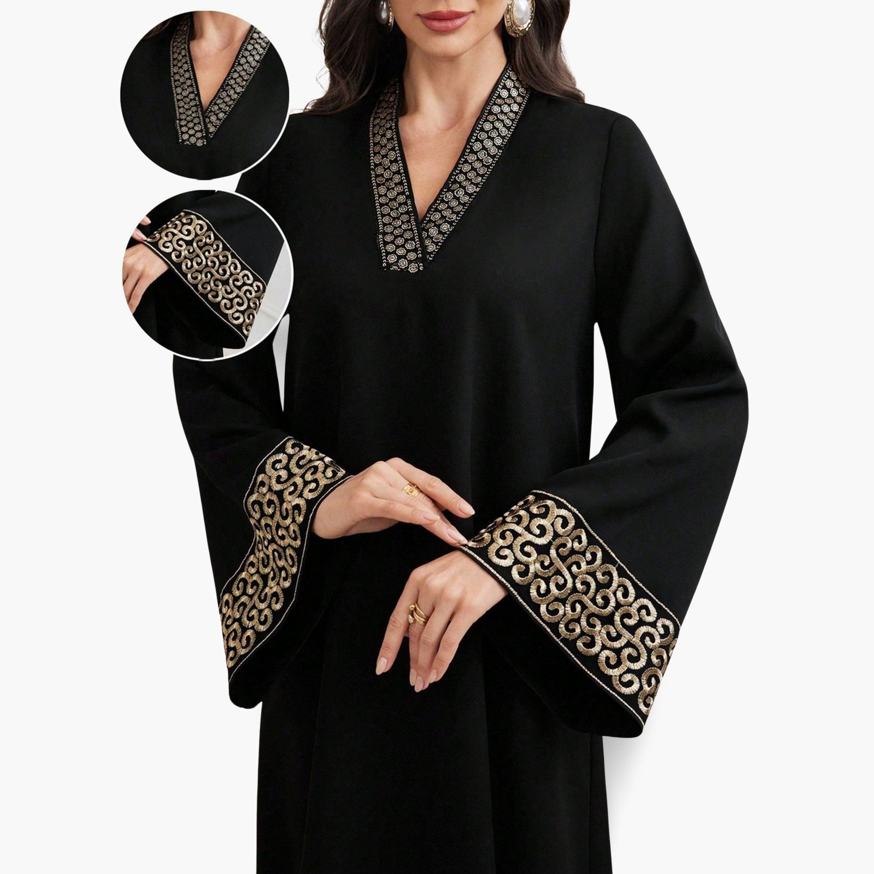 جلابية مطرزة بقصة واسعة-women-arabicclothing-jalabiyas-image-4
