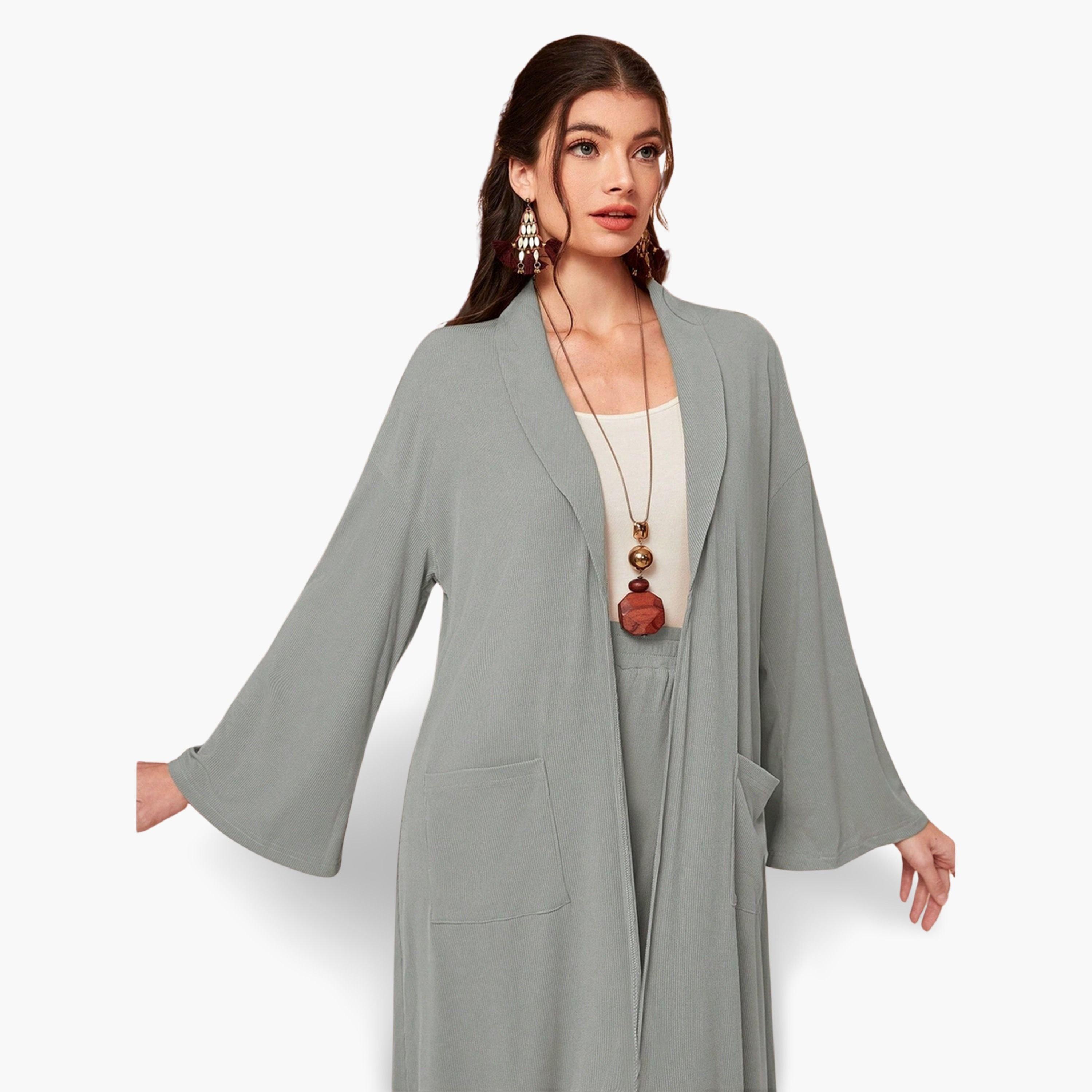 طقم منسق من كيمونو وبنطال بأرجل واسعة-women-clothing-coordsets-image-3