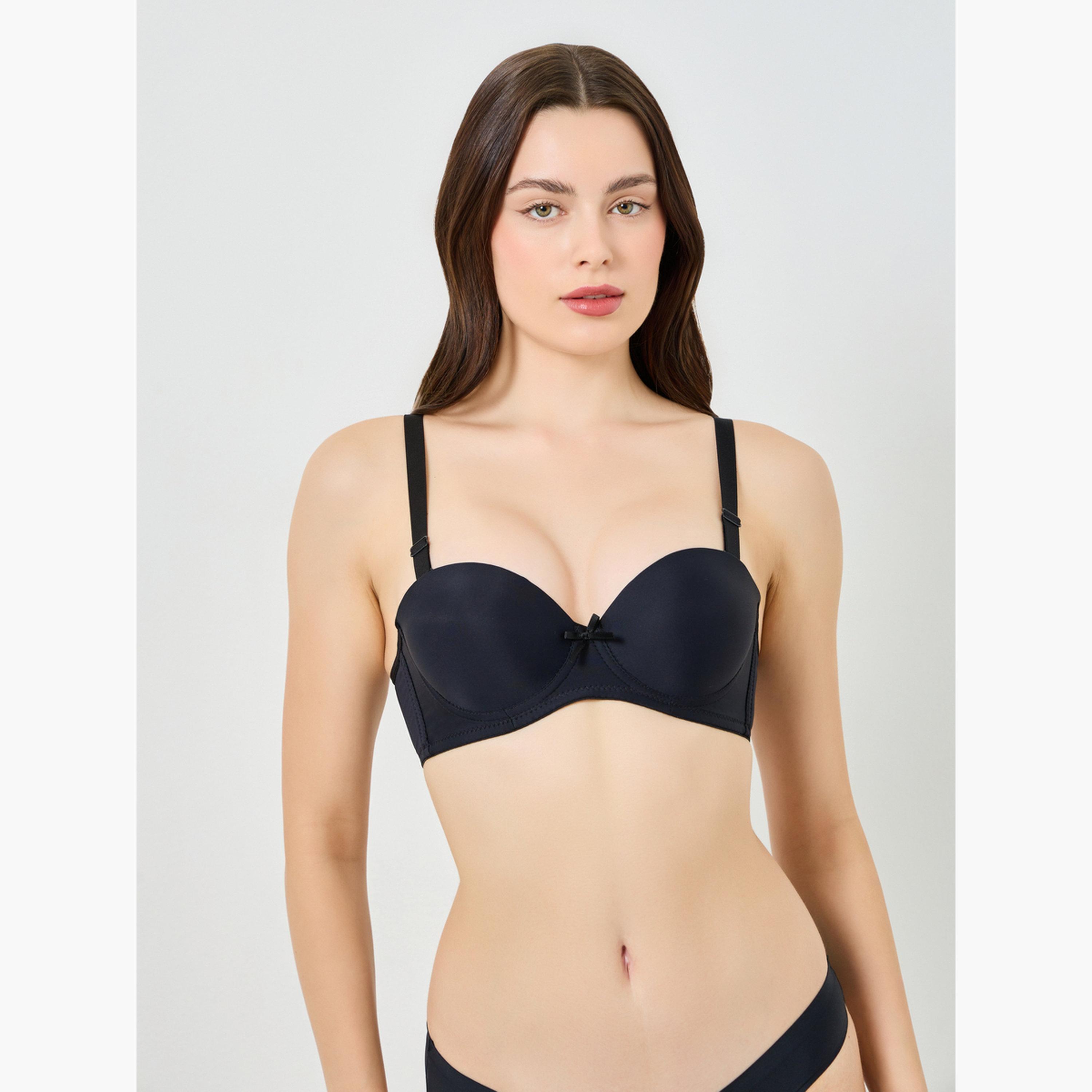 Styli Pack of 2 - Padded Non Wired Bra with Broad Band-women-clothing-lingerie-bras-image-2