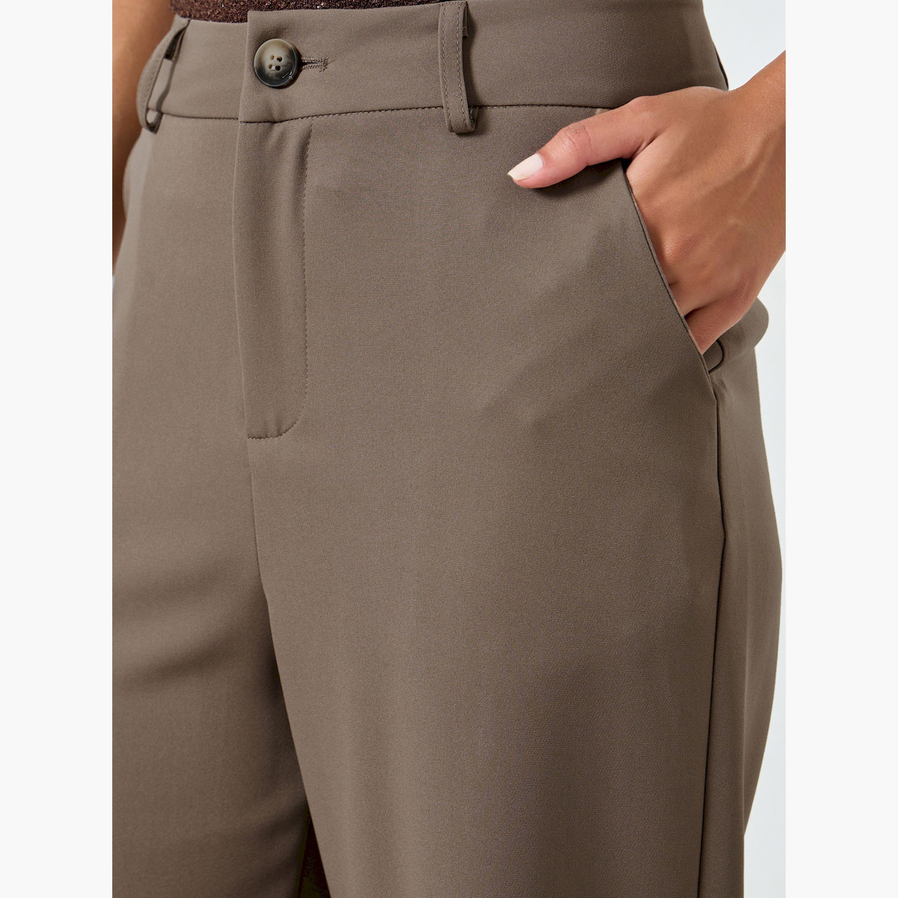 Take Two Tan High Rise Straight Leg Pants-women-clothing-bottoms-trousers-image-3