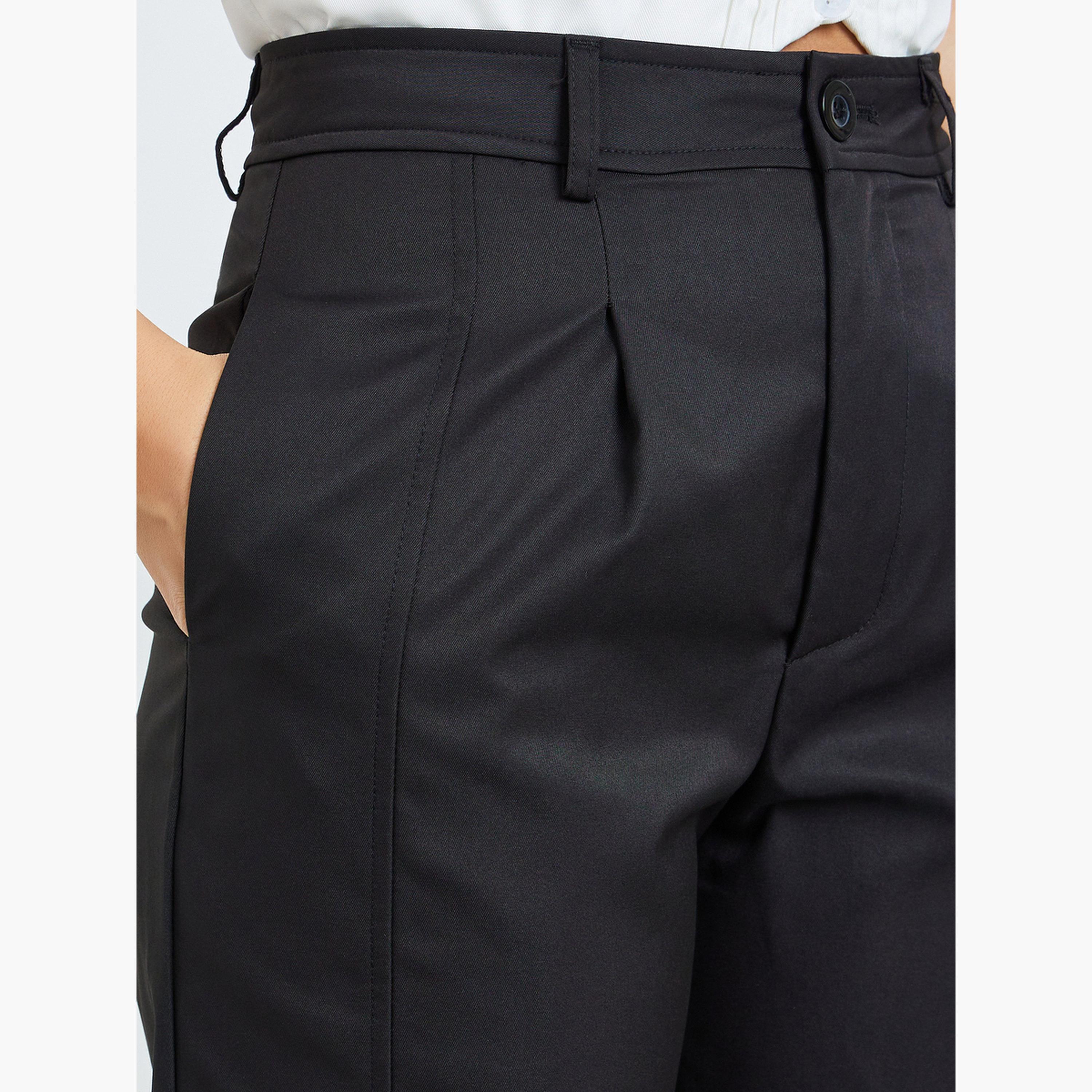 Take Two Black Solid Lantern Pants with Pockets-women-clothing-bottoms-trousers-image-4