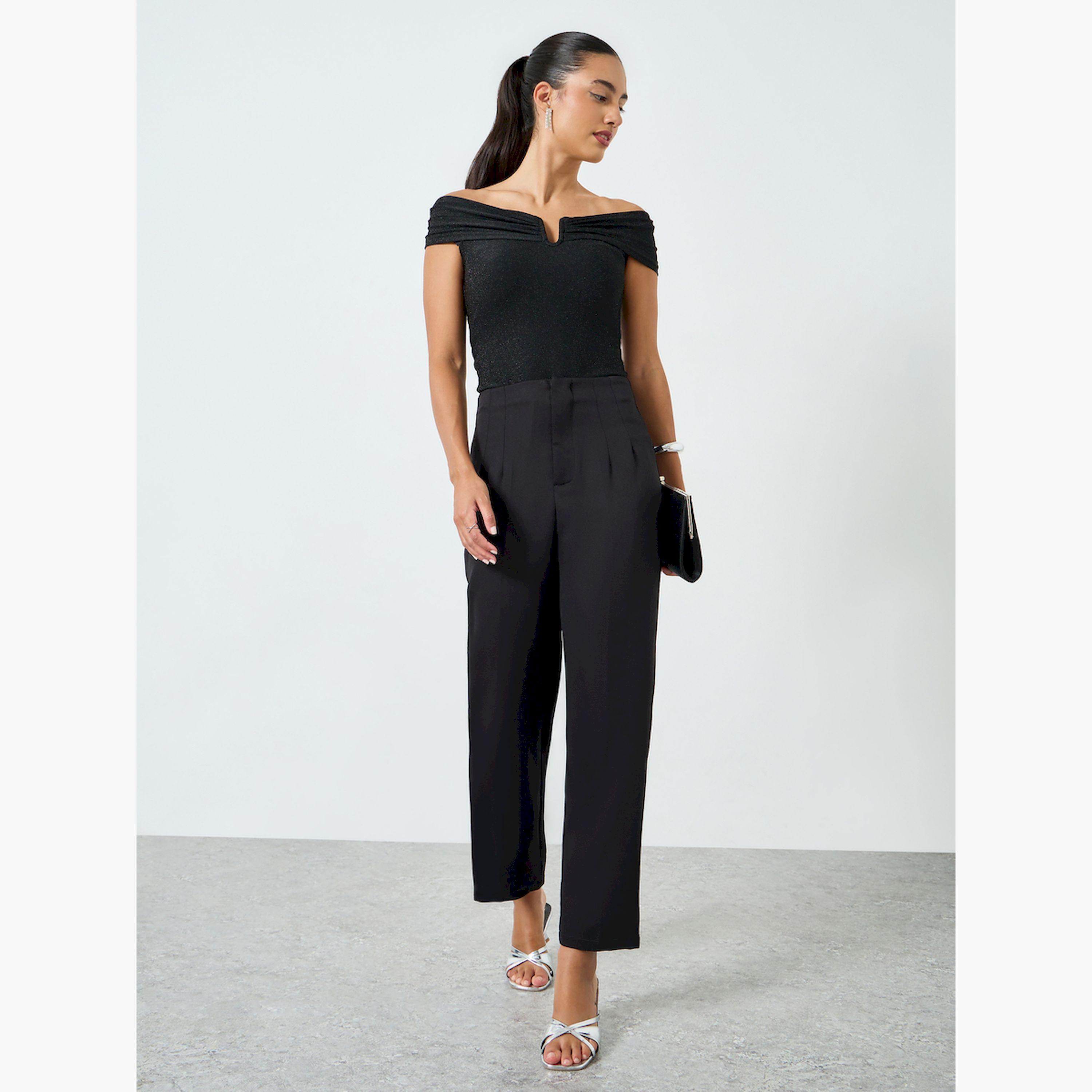 Take Two Black High Rise Skinny Fit Pants-women-clothing-bottoms-trousers-image-2