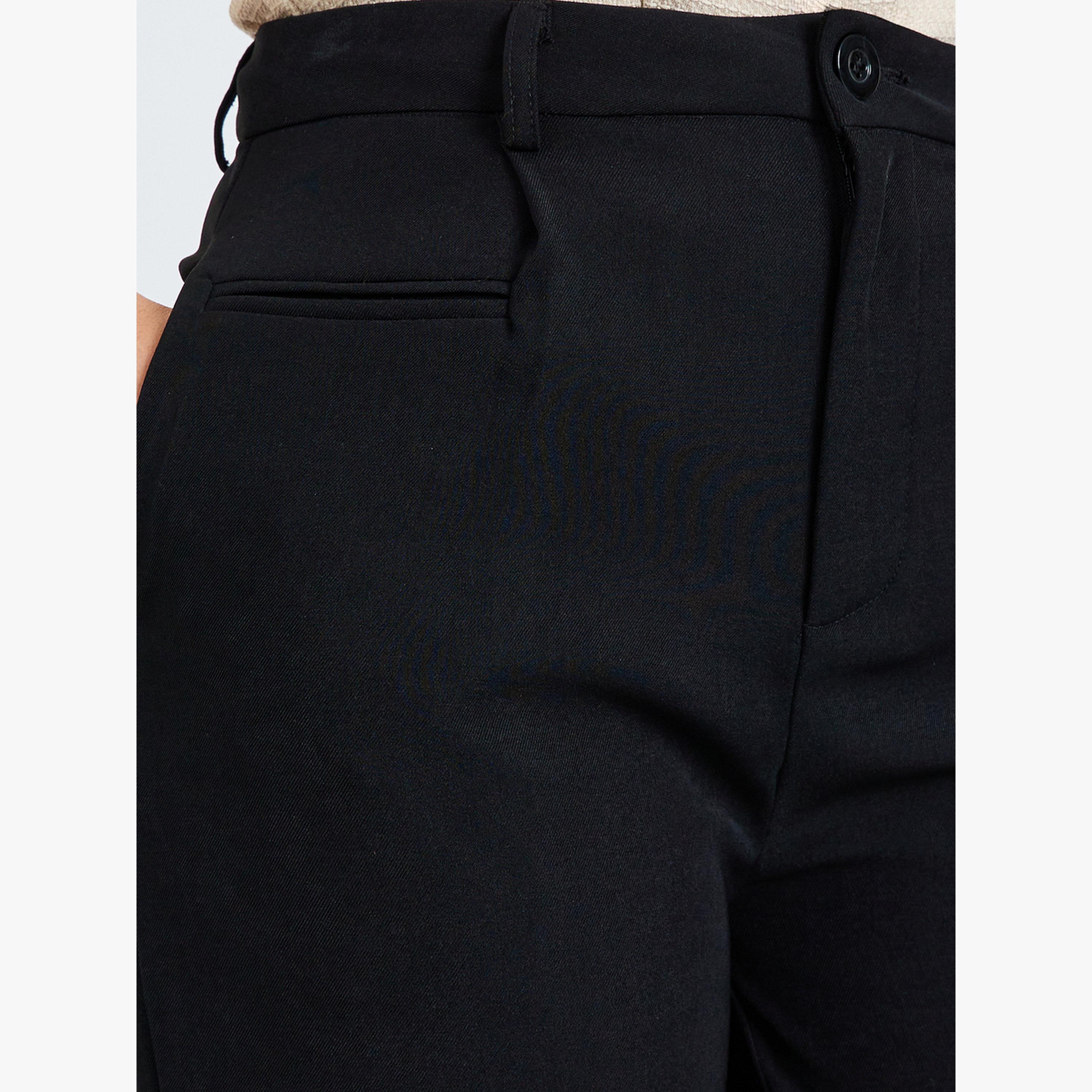 Take Two Black Solid Wide Leg Trousers-women-clothing-bottoms-trousers-image-3