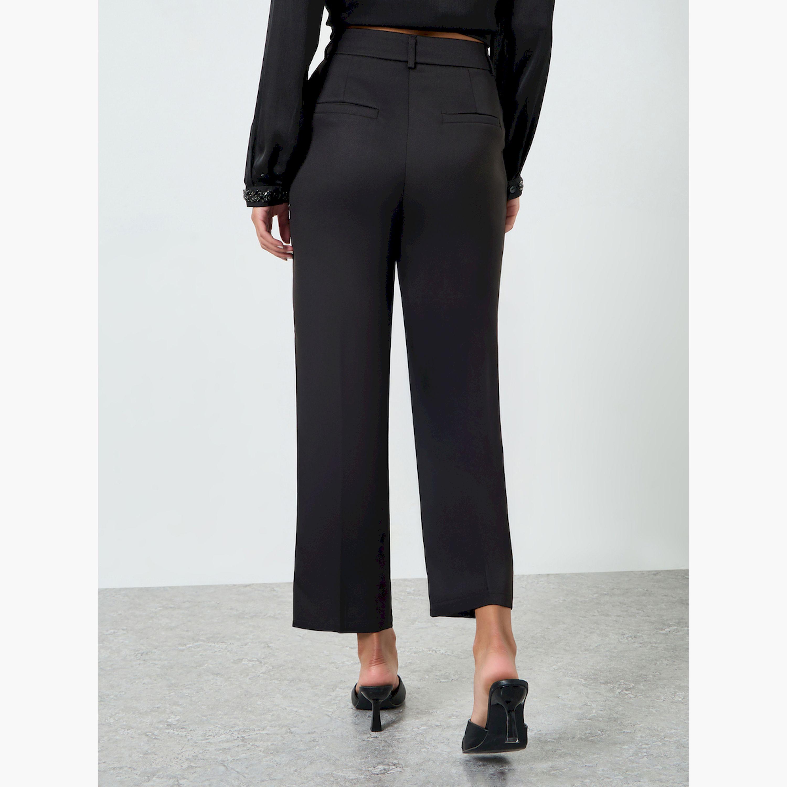 Take Two Black Mid Rise Tapered Pants-women-clothing-bottoms-trousers-image-4
