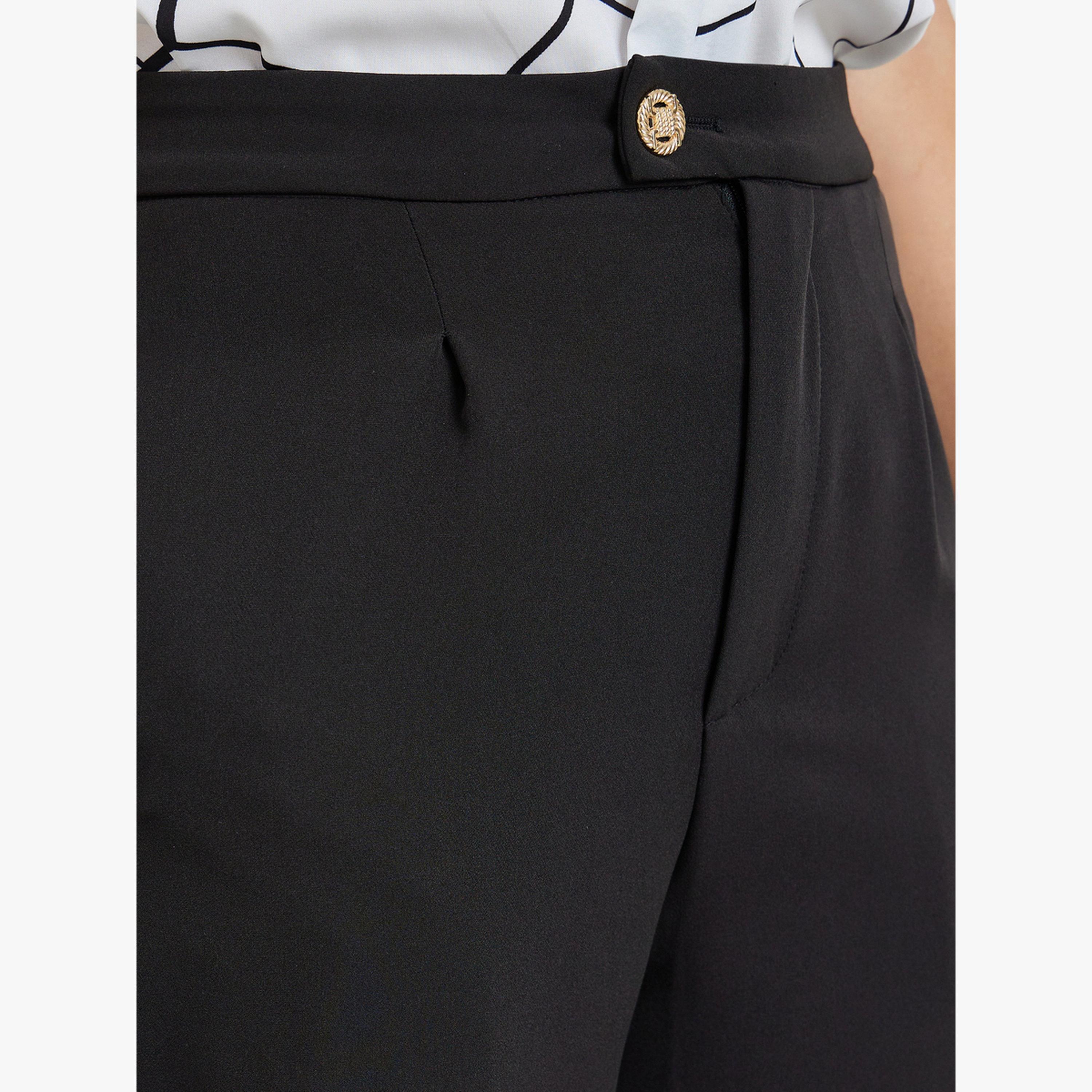 Take Two Black Solid Wide Leg Trousers-women-clothing-bottoms-trousers-image-3
