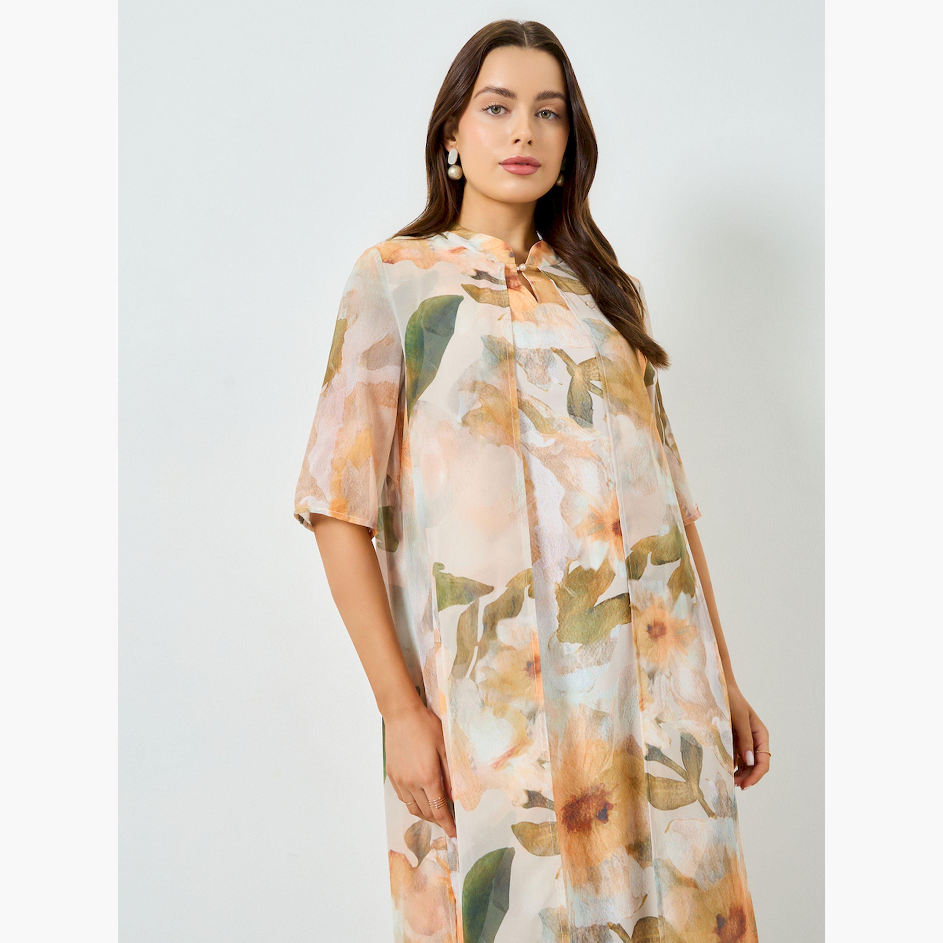 فستان طويل مطبوع أكمام قصيرة-women-clothing-dresses-image-2