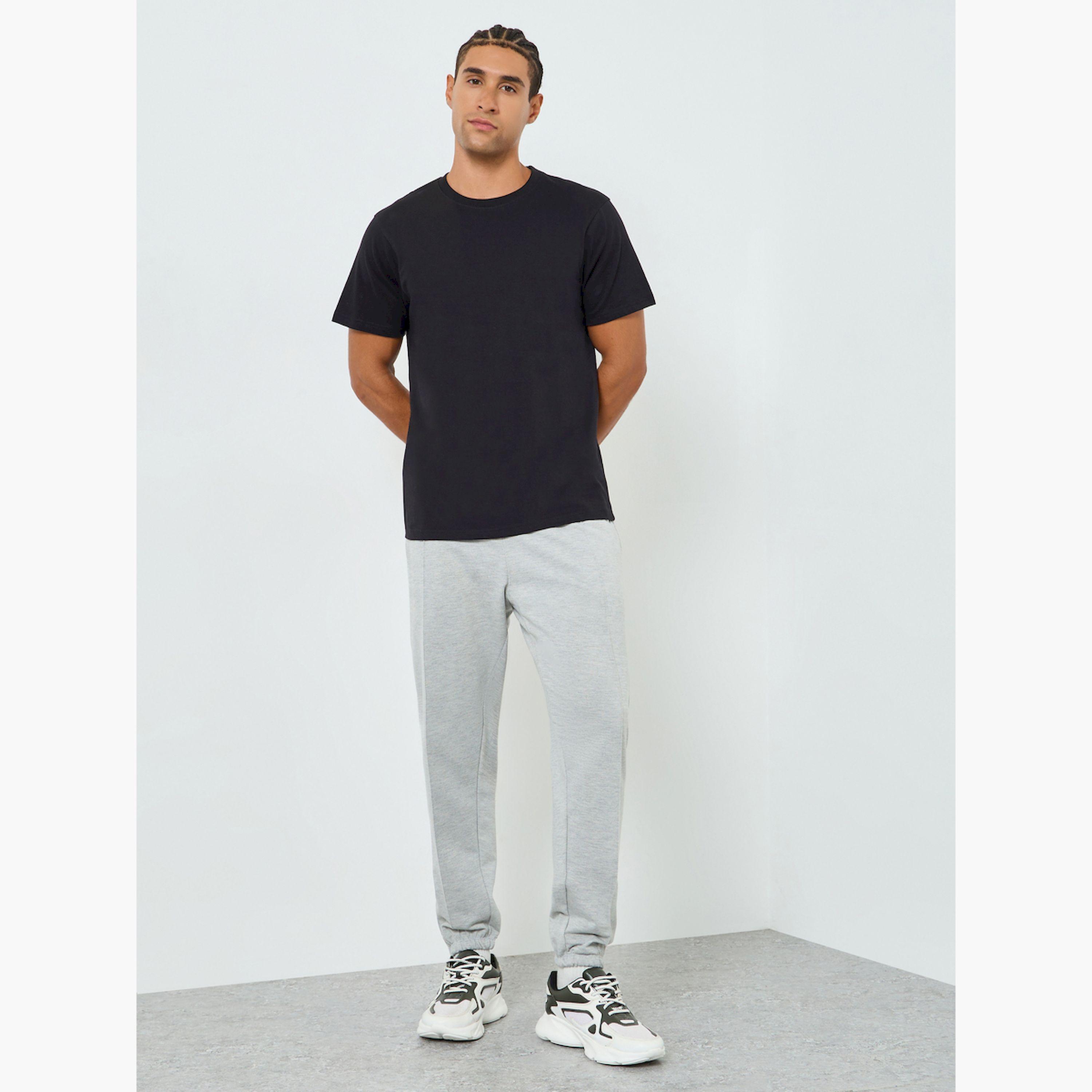 Styli Men Black Crew Neck Regular Fit T-Shirt-men-clothing-tshirtsandpolos-tshirts-image-2