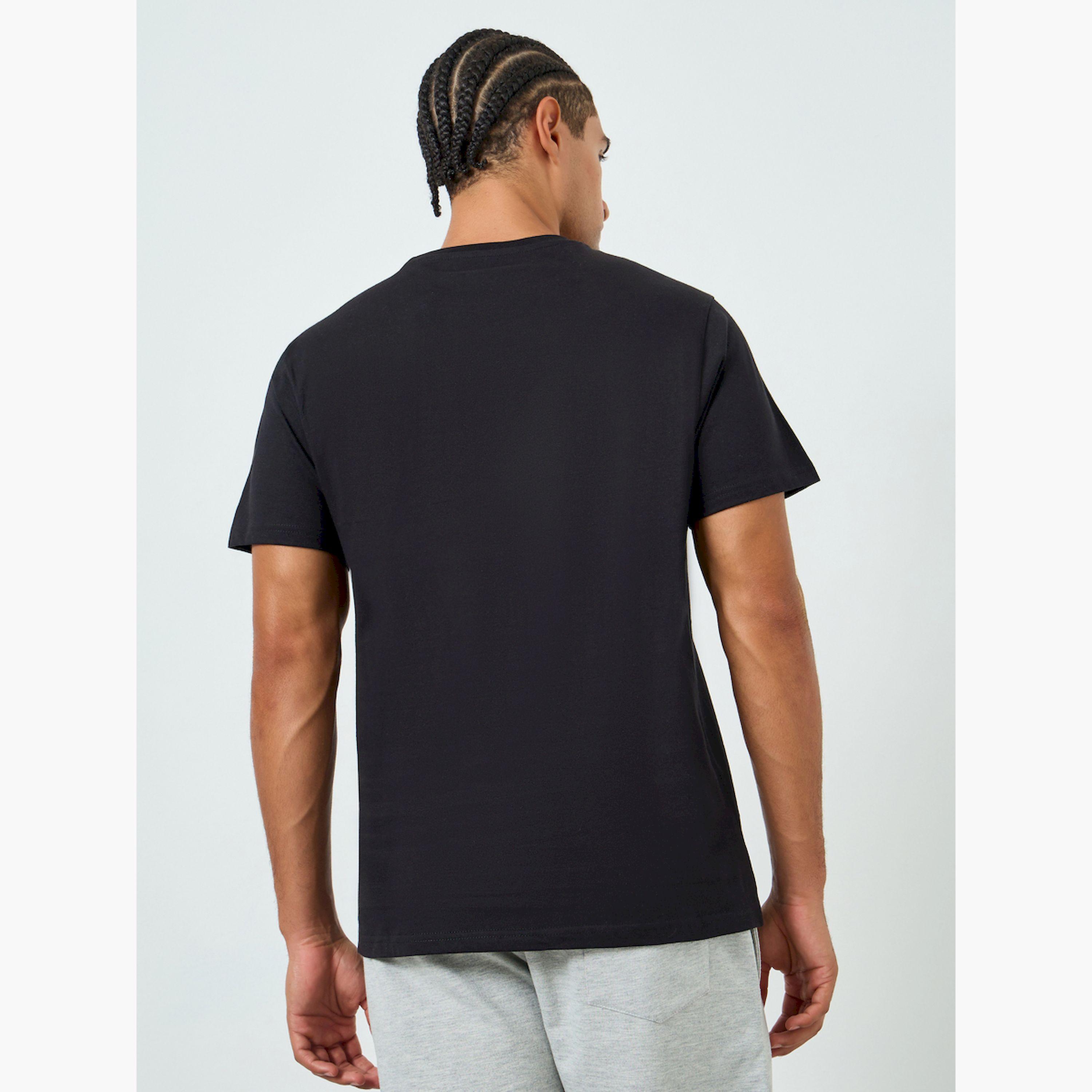 Styli Men Black Crew Neck Regular Fit T-Shirt-men-clothing-tshirtsandpolos-tshirts-image-4