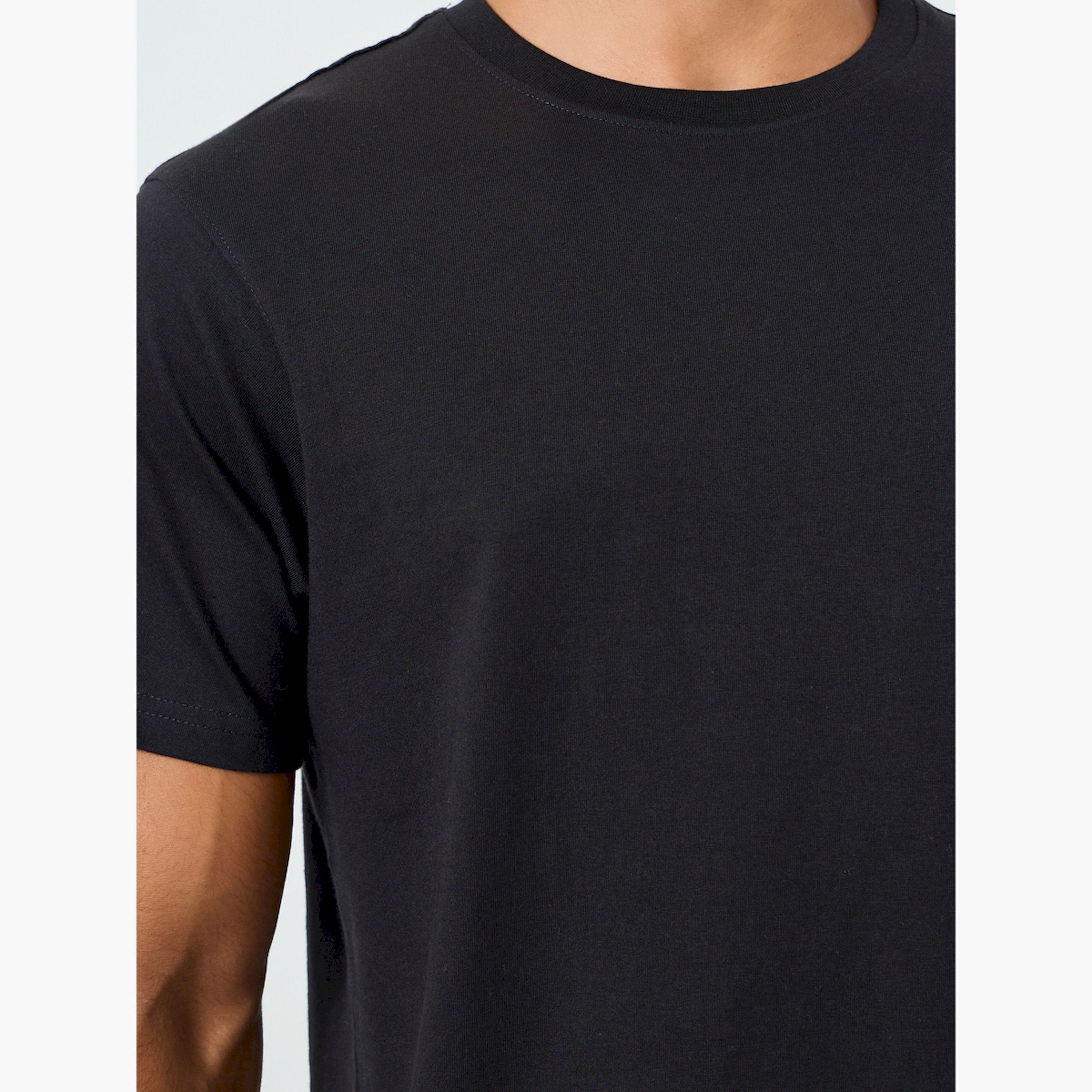 Styli Men Black Crew Neck Regular Fit T-Shirt-men-clothing-tshirtsandpolos-tshirts-image-5