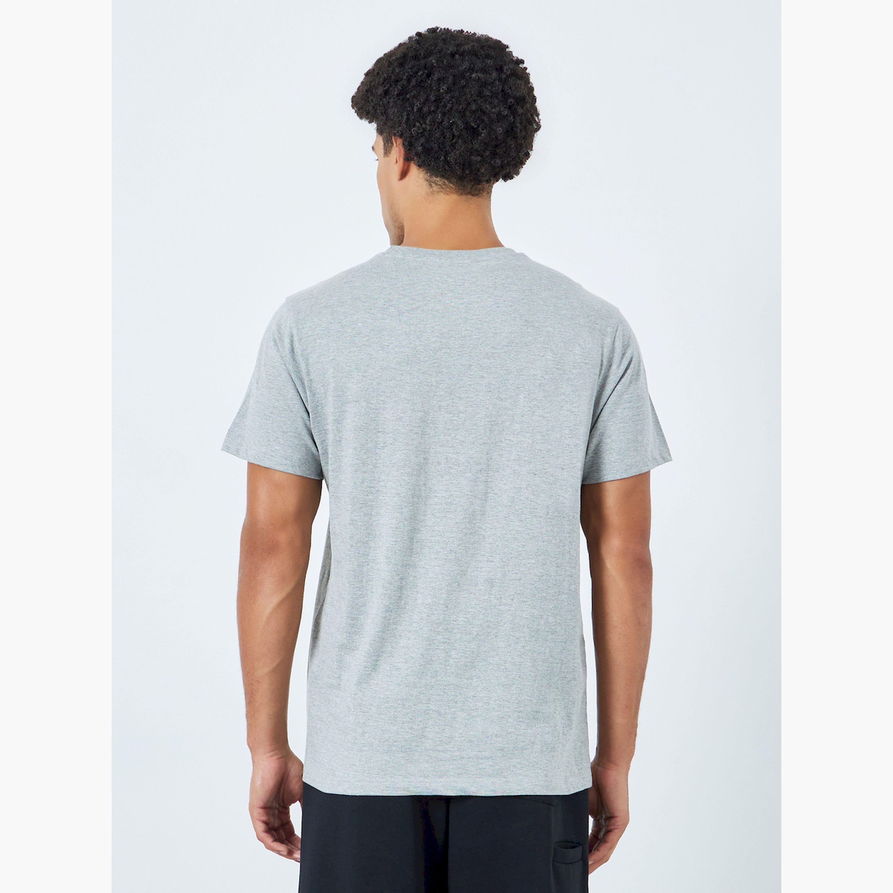 Styli Men Grey Crew Neck Regular Fit T-Shirt-men-clothing-tshirtsandpolos-tshirts-image-3