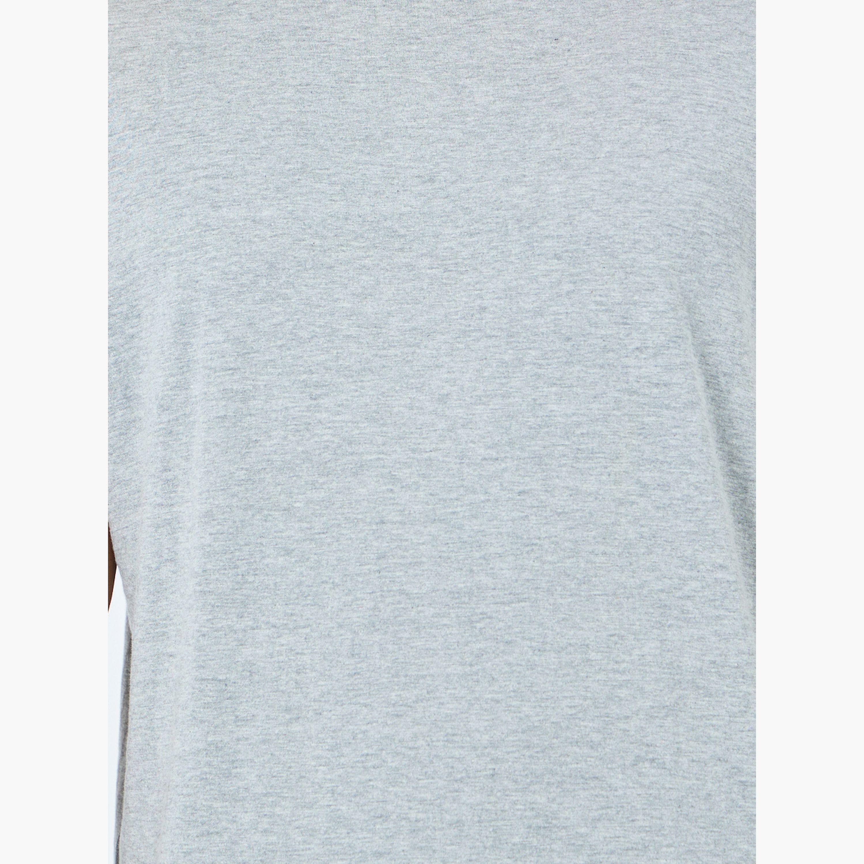 Styli Men Grey Crew Neck Regular Fit T-Shirt-men-clothing-tshirtsandpolos-tshirts-image-4