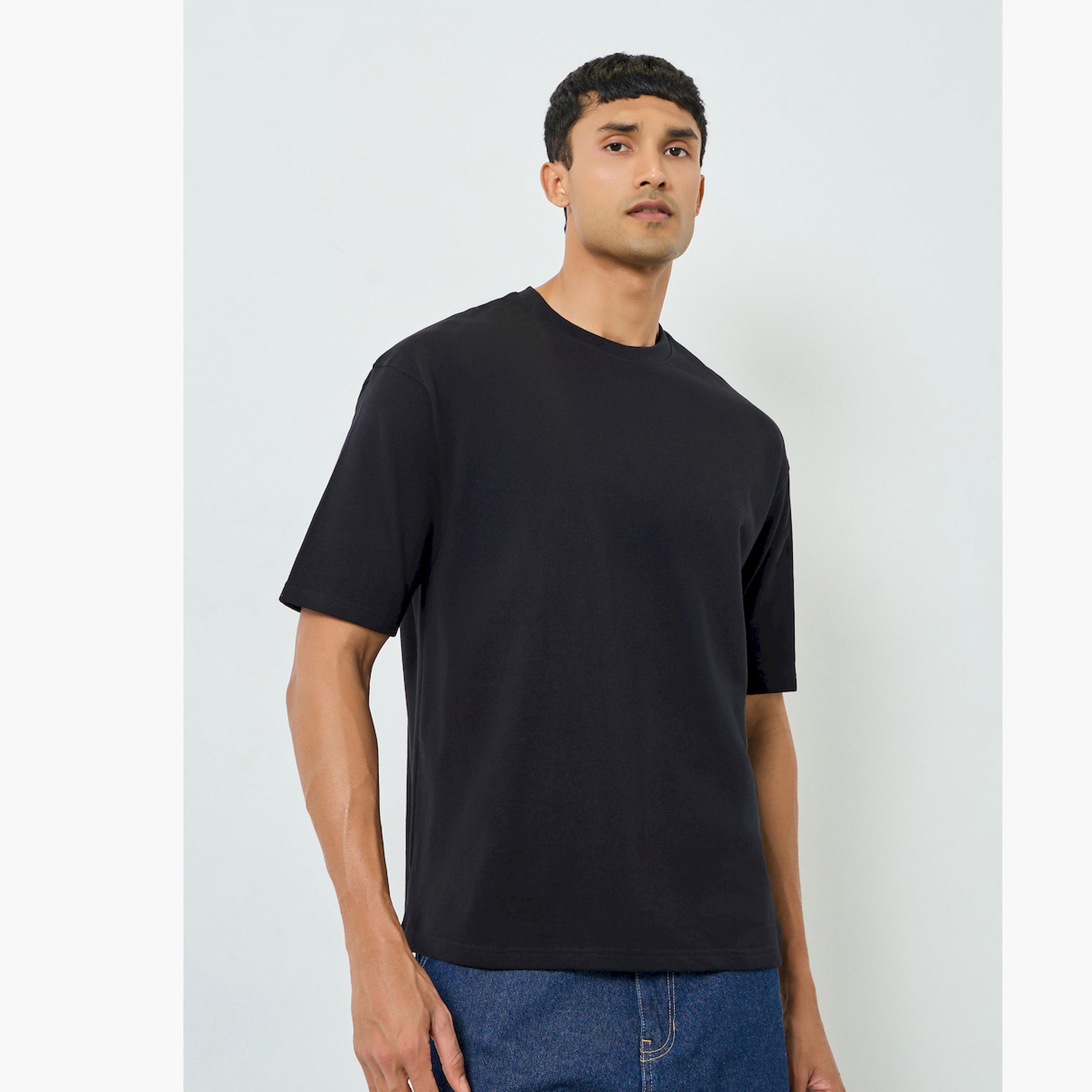 Styli Men Oversized Crew Neck Terry T-Shirt-men-clothing-tshirtsandpolos-tshirts-image-1