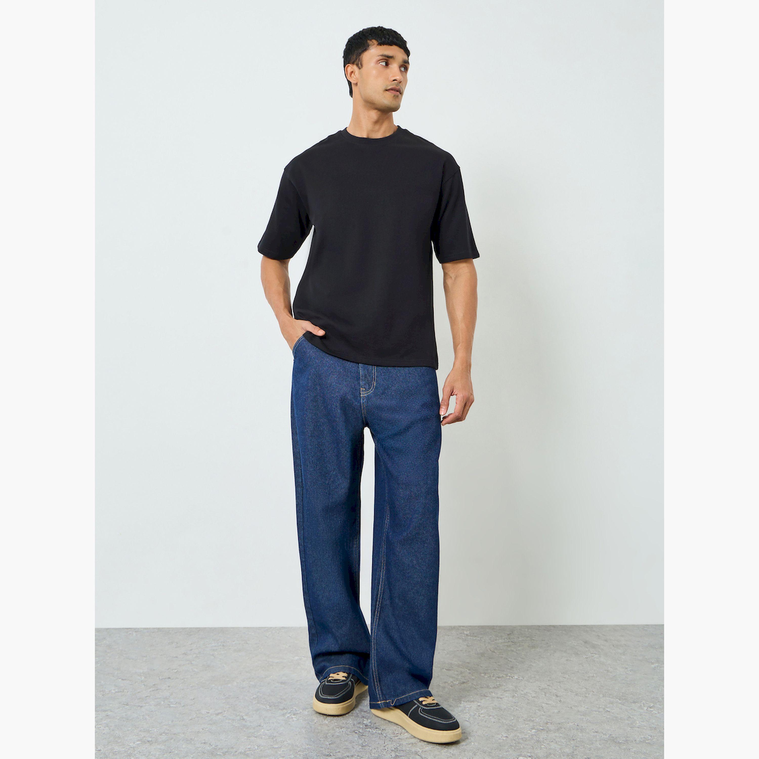 Styli Men Oversized Crew Neck Terry T-Shirt-men-clothing-tshirtsandpolos-tshirts-image-2