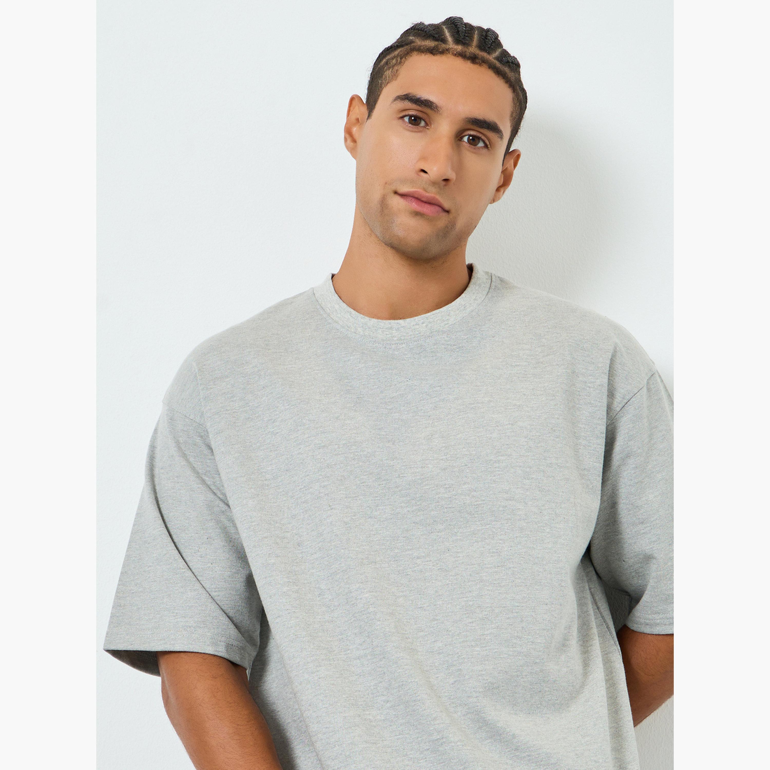 تيشيرت تيري واسع بياقة دائرية للرجال-men-clothing-tshirtsandpolos-tshirts-image-3