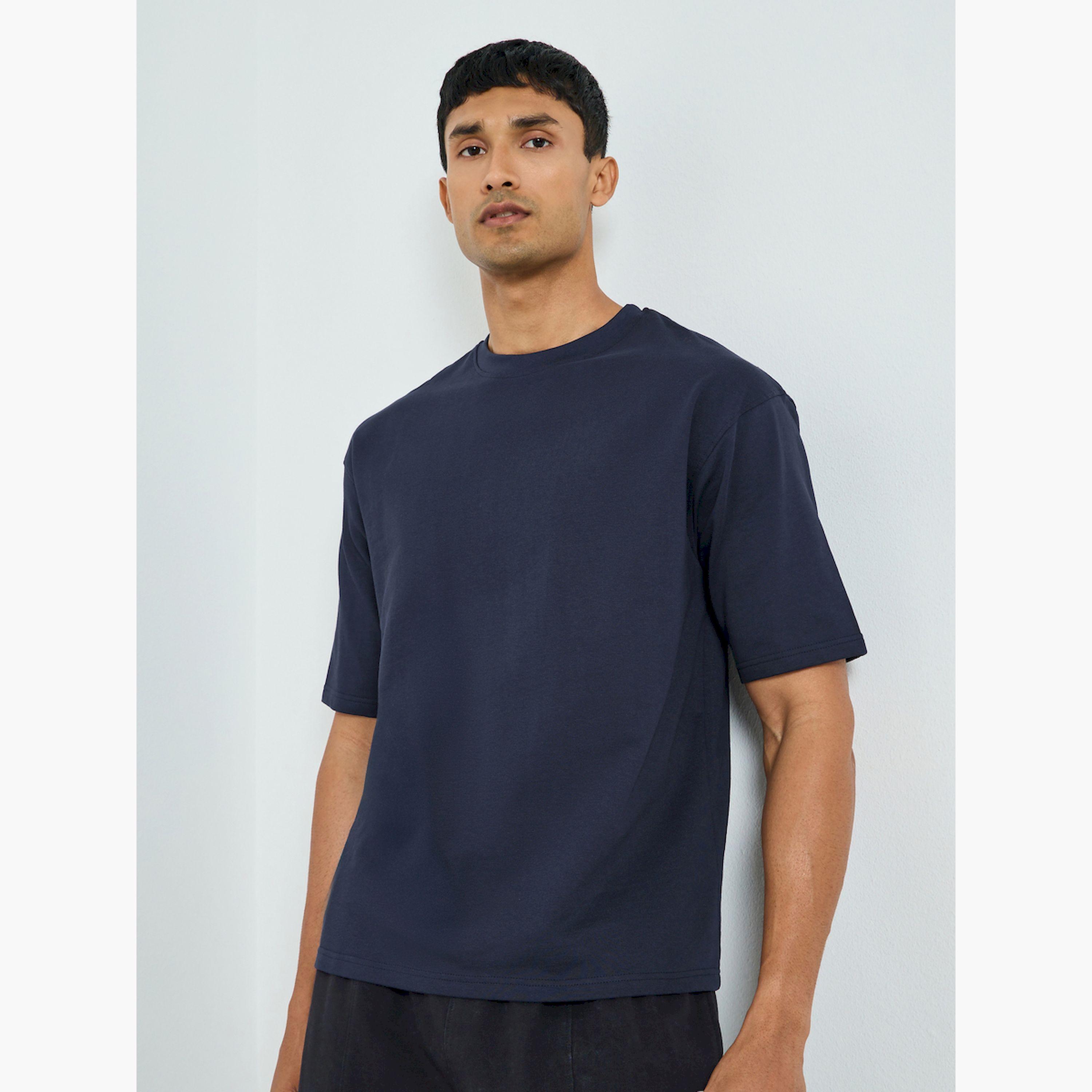Styli Men Oversized Crew Neck Terry T-Shirt-men-clothing-tshirtsandpolos-tshirts-image-1