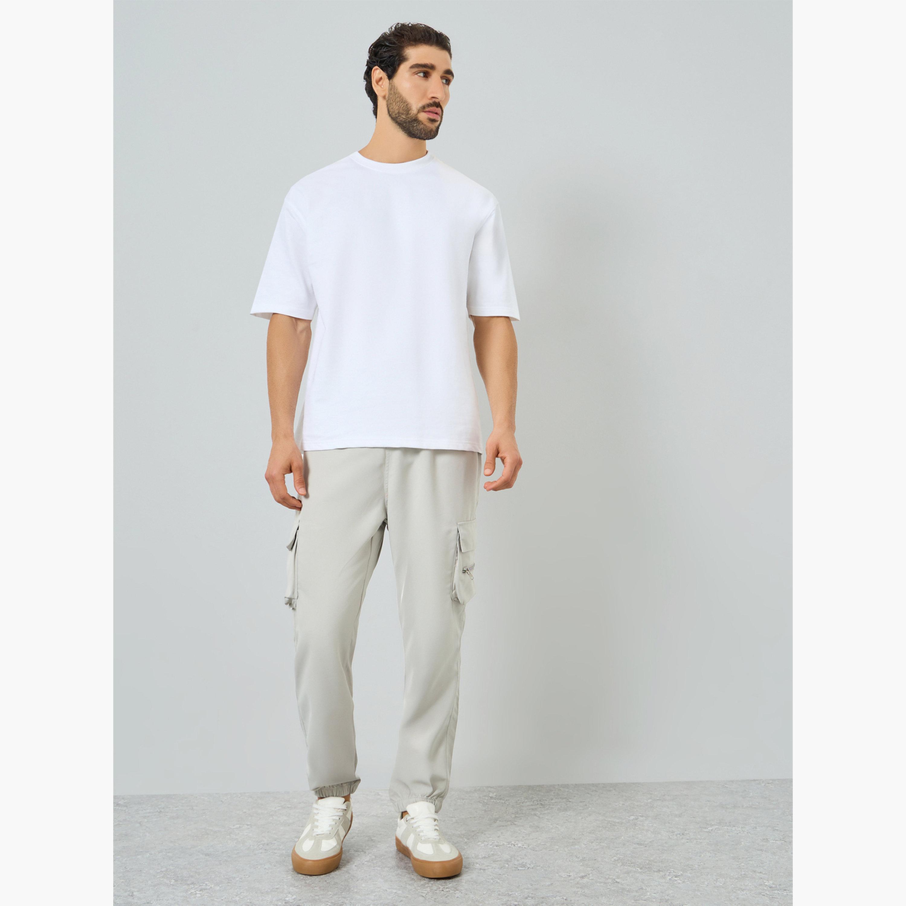 تيشيرت تيري واسع بياقة دائرية للرجال-men-clothing-tshirtsandpolos-tshirts-image-2