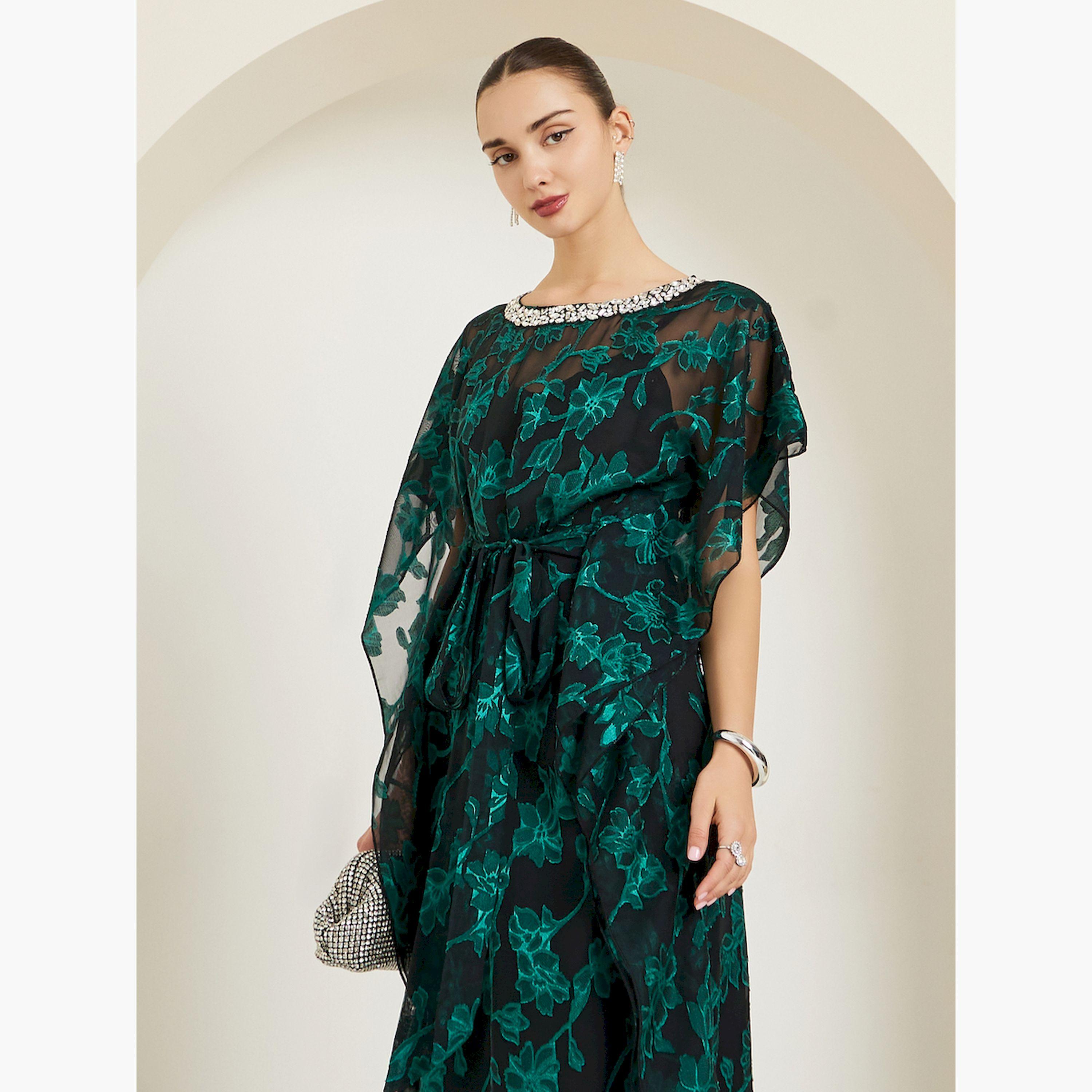قفطان منمق بتفاصيل جاكار-women-clothing-jumpsuits-image-2