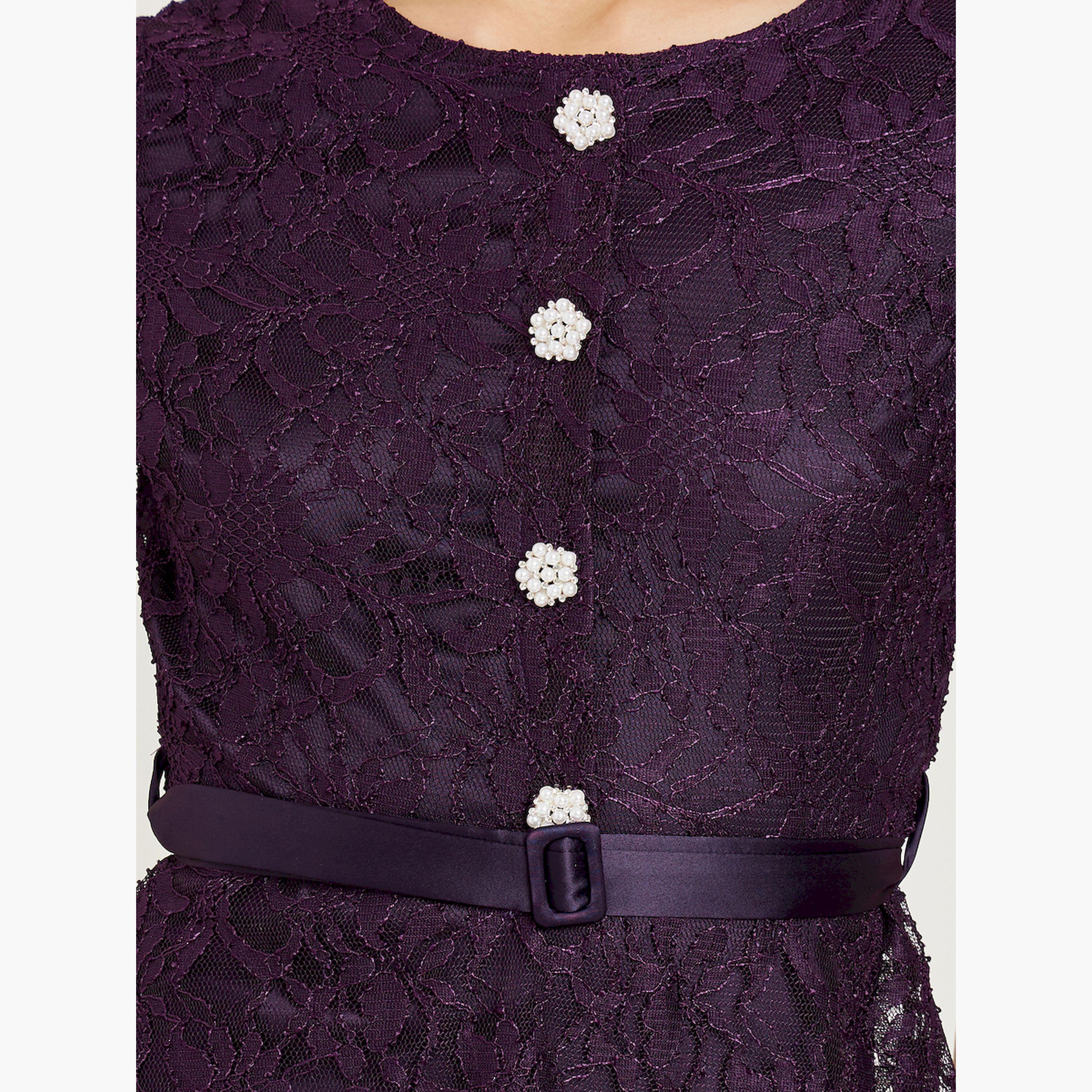 Styli Purple Lace Buttoned Satin Maxi Dress-women-clothing-dresses-image-4