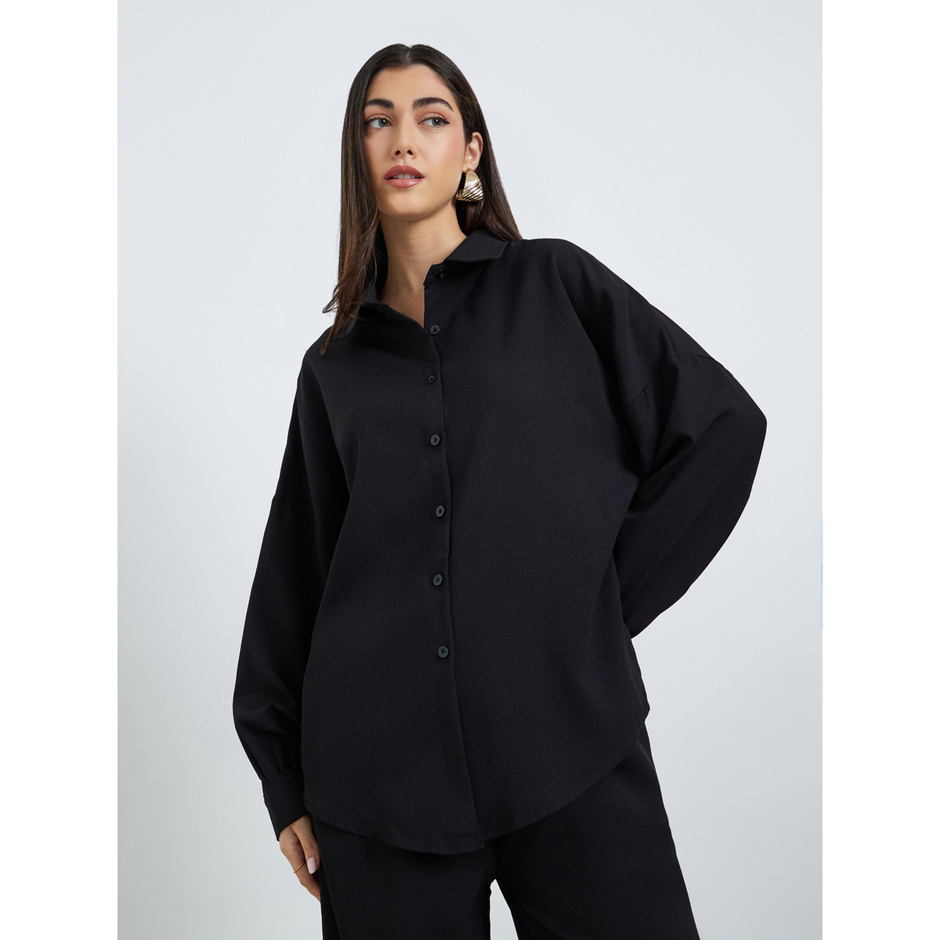 طقم من قميص فضفاض وبنطال واسع محتشم-women-arabicclothing-sets-image-1
