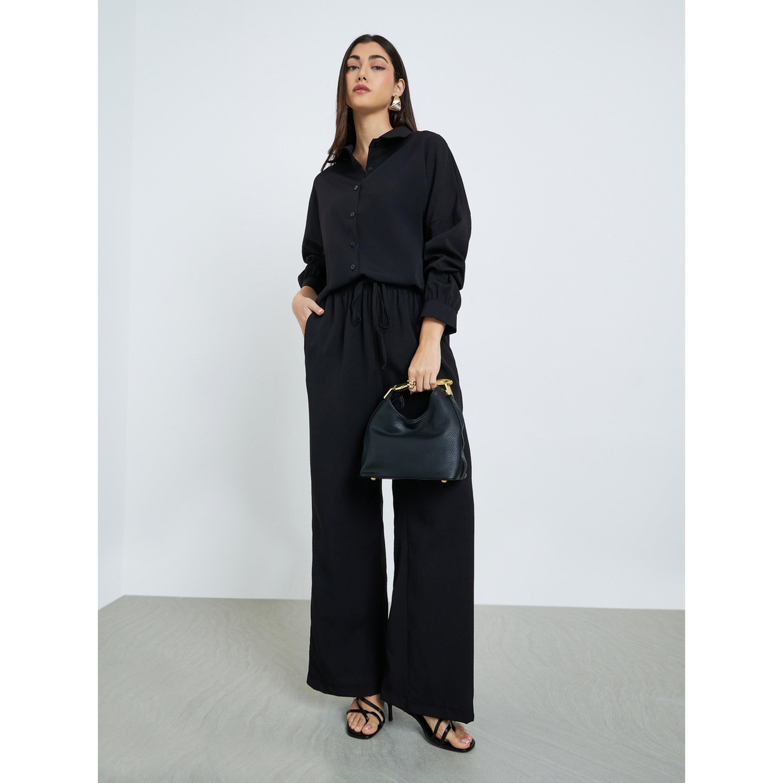 طقم من قميص فضفاض وبنطال واسع محتشم-women-arabicclothing-sets-image-2