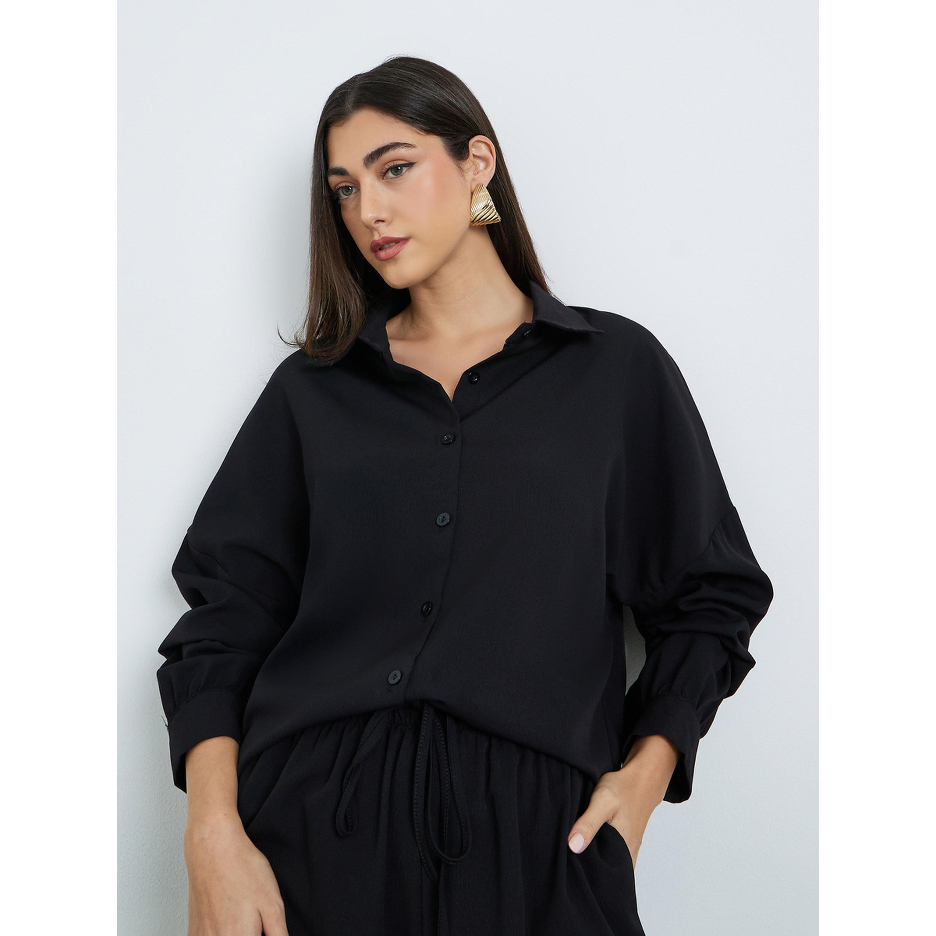 طقم من قميص فضفاض وبنطال واسع محتشم-women-arabicclothing-sets-image-3