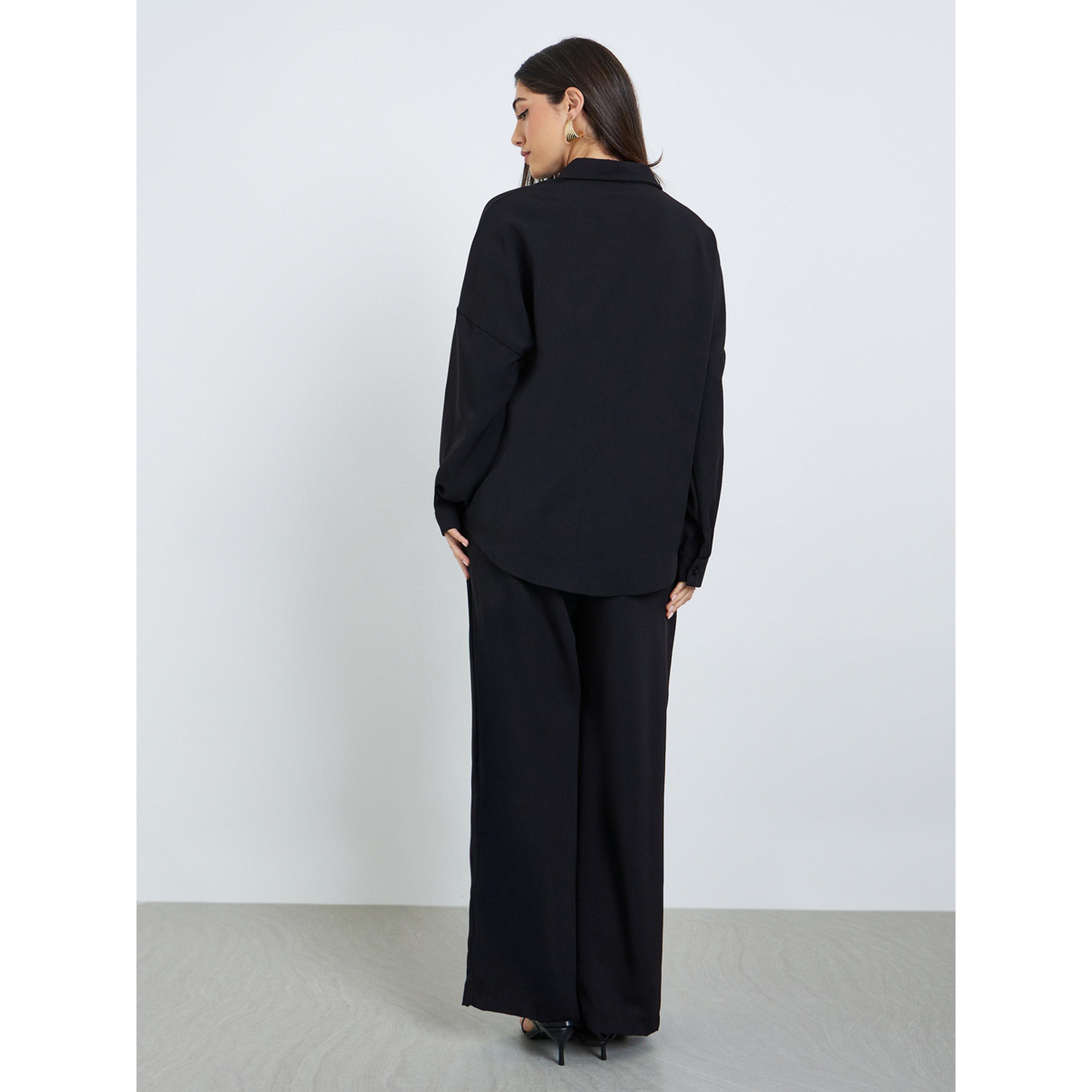 طقم من قميص فضفاض وبنطال واسع محتشم-women-arabicclothing-sets-image-5