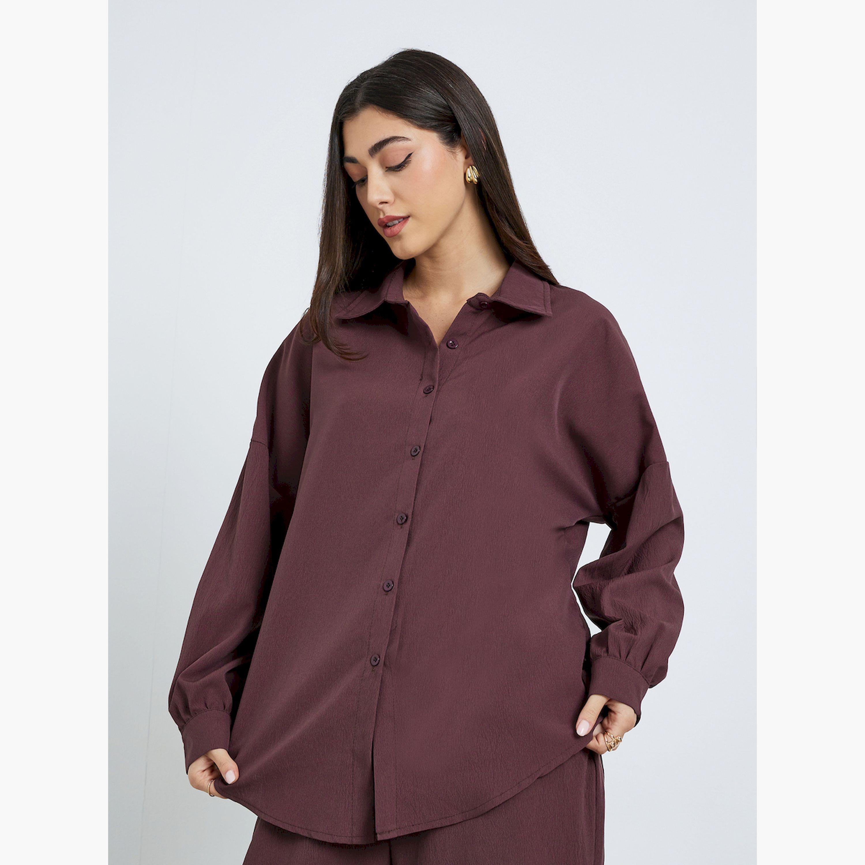 طقم من قميص فضفاض وبنطال واسع محتشم-women-arabicclothing-sets-image-5