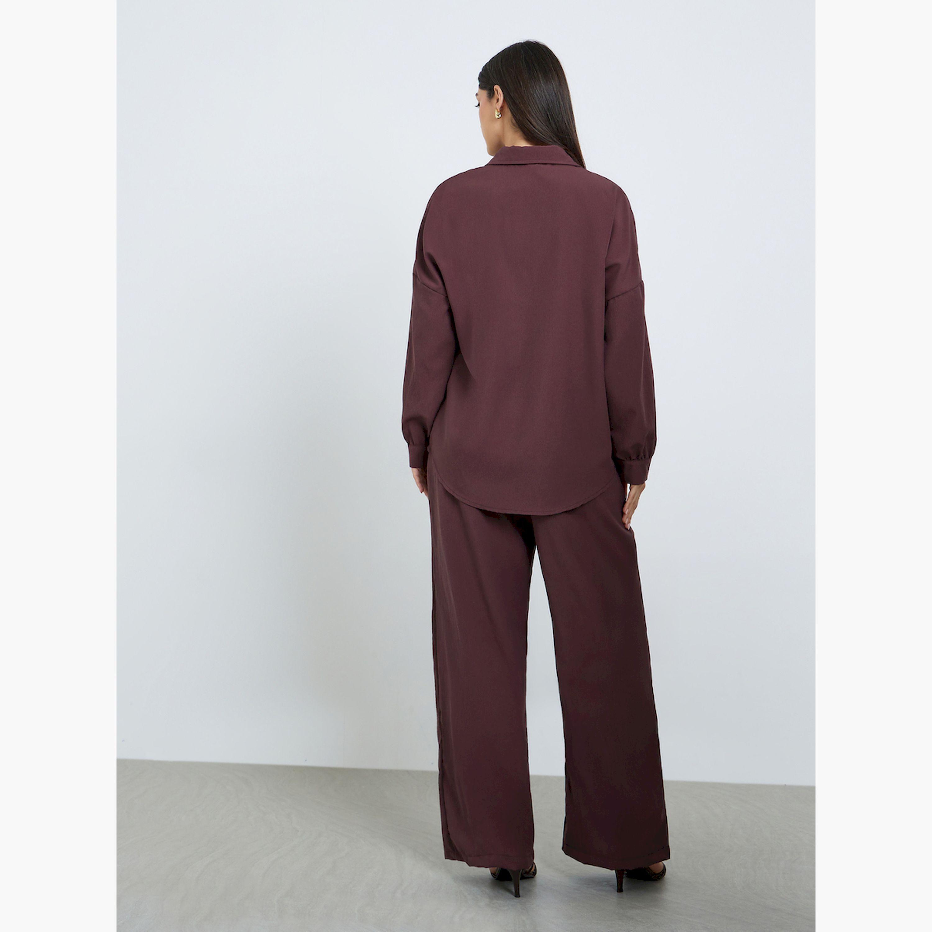 طقم من قميص فضفاض وبنطال واسع محتشم-women-arabicclothing-sets-image-6