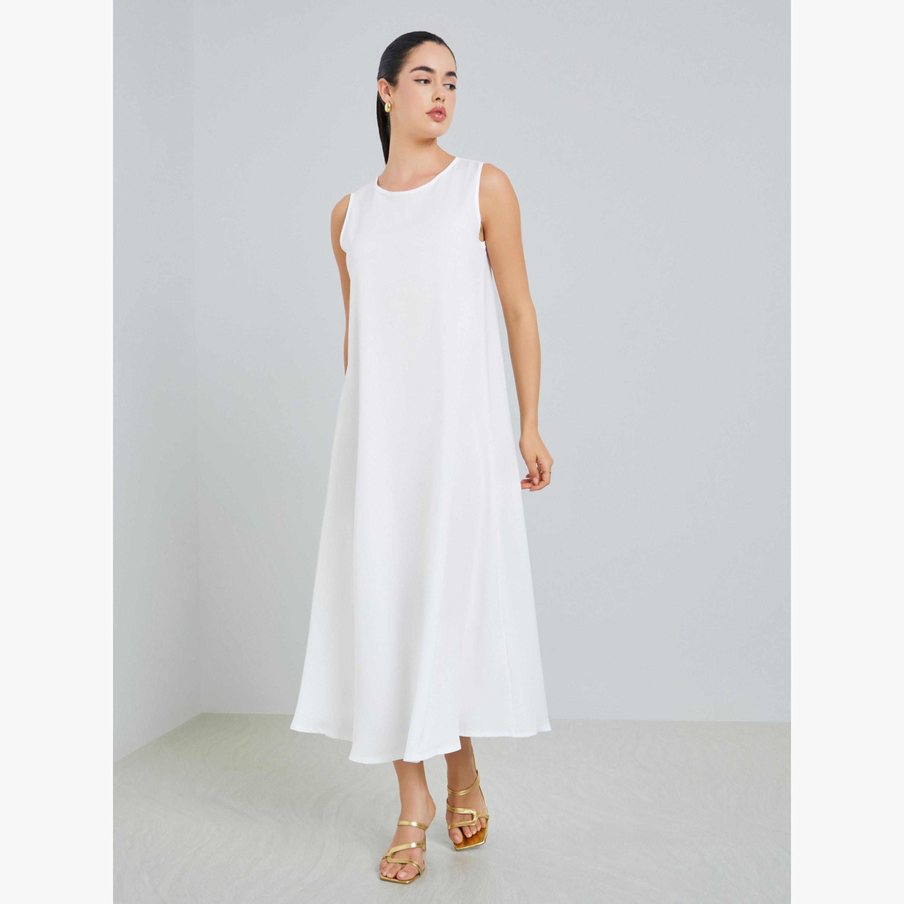 طقم عباية كيمونو سوداء مزينة مع فستان داخلي-women-arabicclothing-abayas-image-5