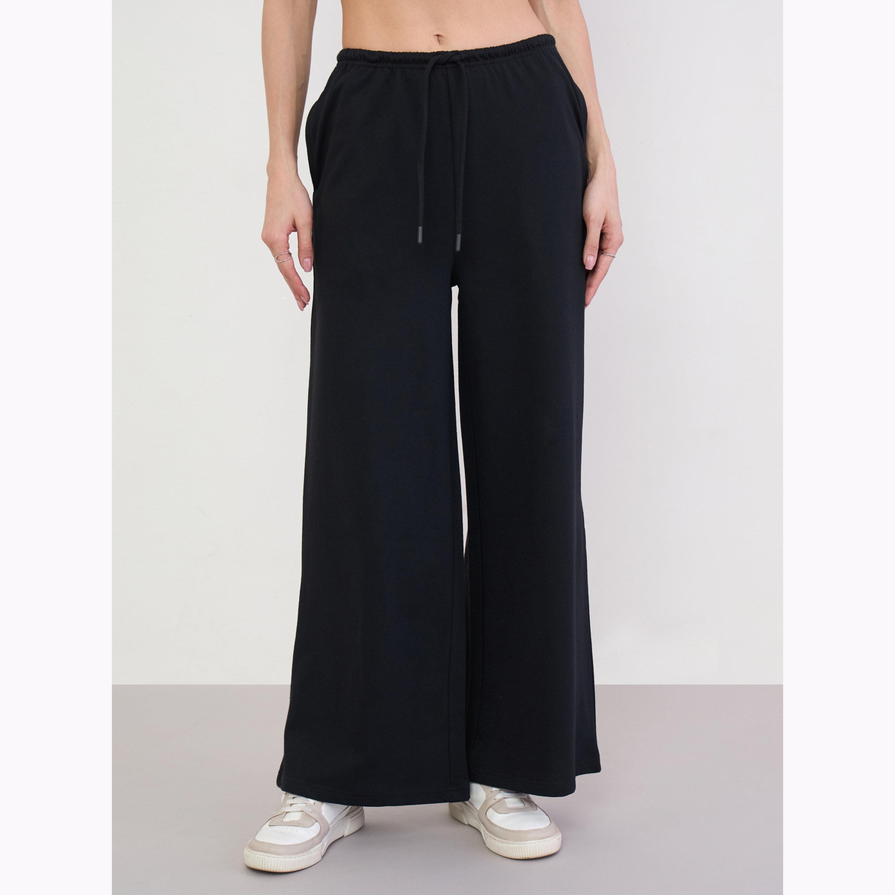 جوغر من مزيج القطن بأرجل واسعة-women-clothing-bottoms-joggers-image-1