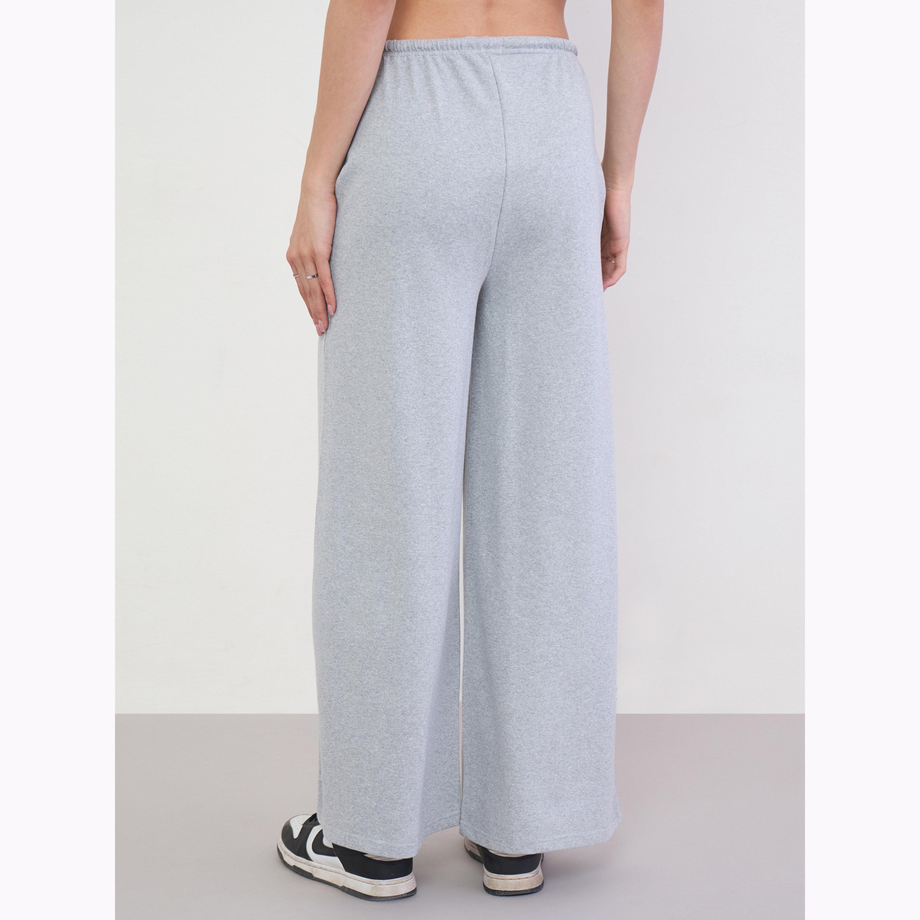 Styli Grey Wide Leg Joggers with Drawstring-women-clothing-bottoms-joggers-image-4