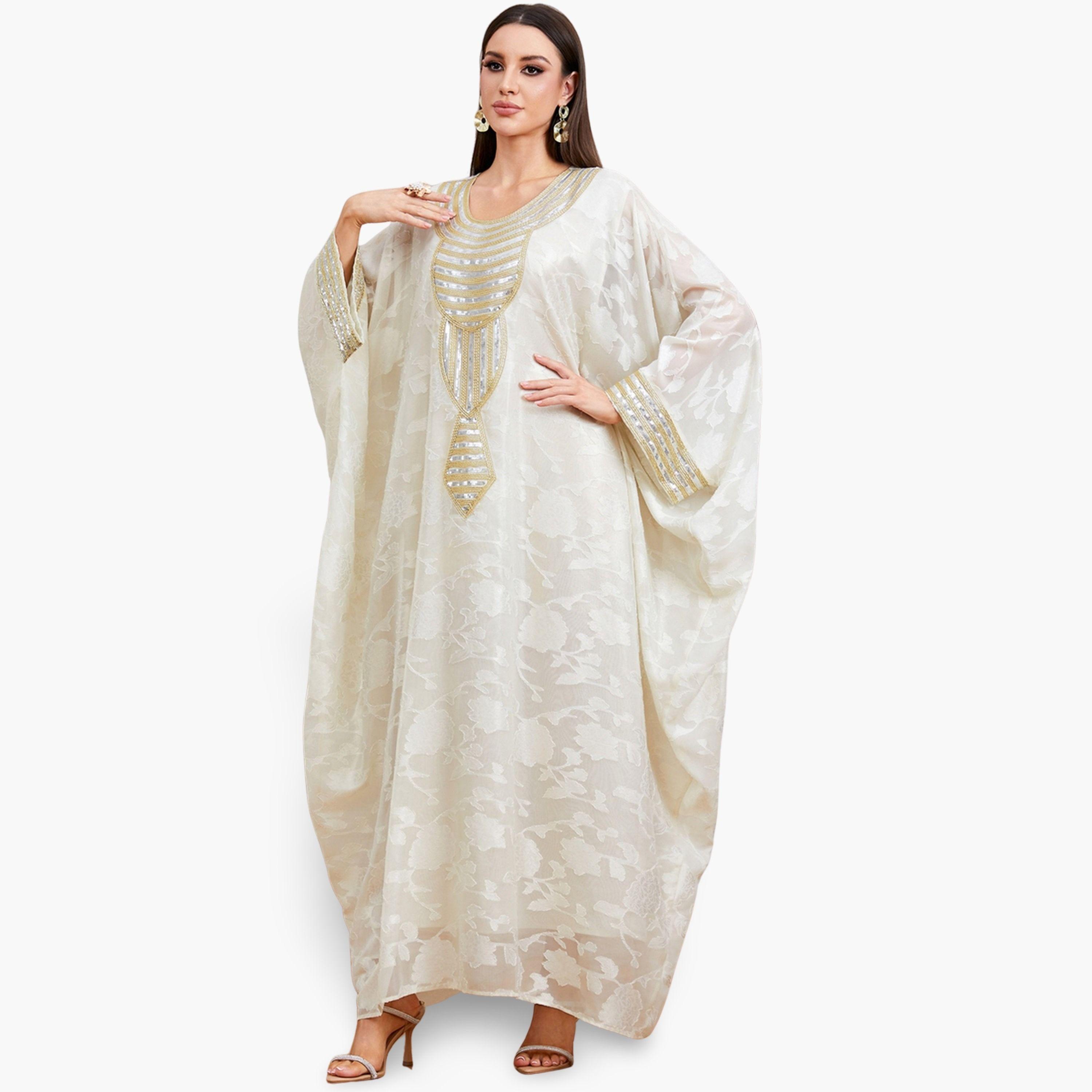 قفطان مطرز بأكمام كيمونو-women-arabicclothing-kaftan-image-1