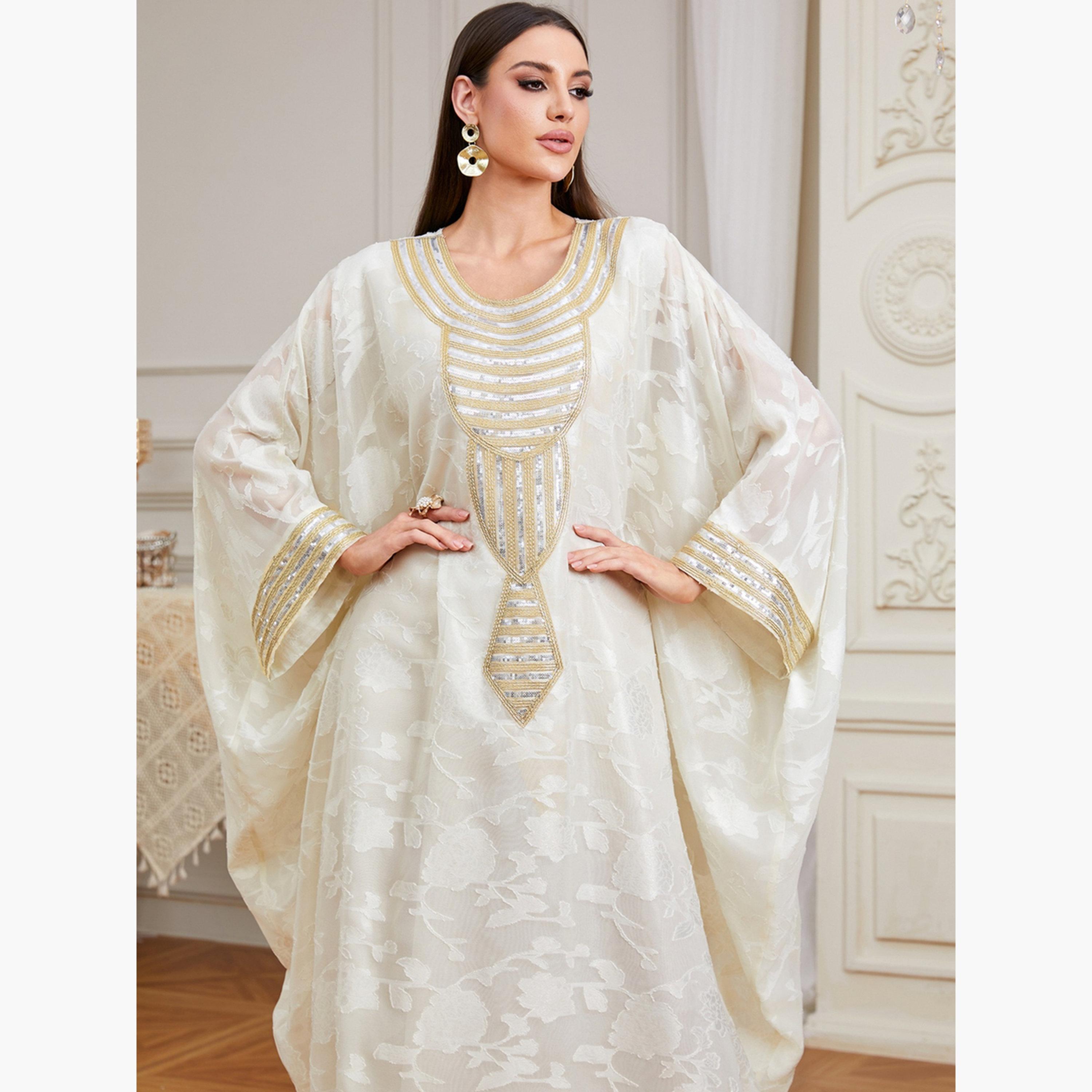 قفطان مطرز بأكمام كيمونو-women-arabicclothing-kaftan-image-2
