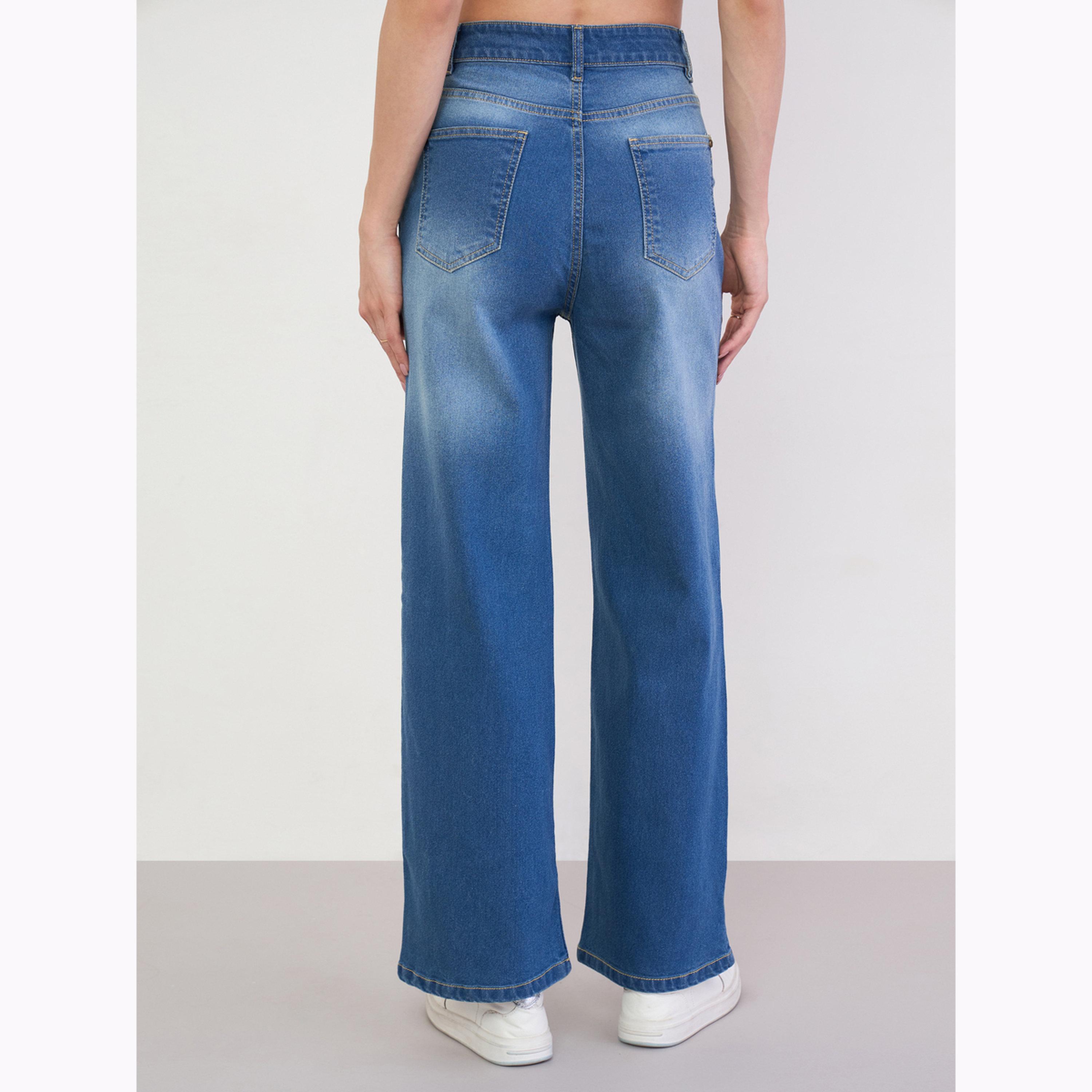 جينز بخصر مرتفع وبتصميم واسع-women-clothing-bottoms-jeans-image-4