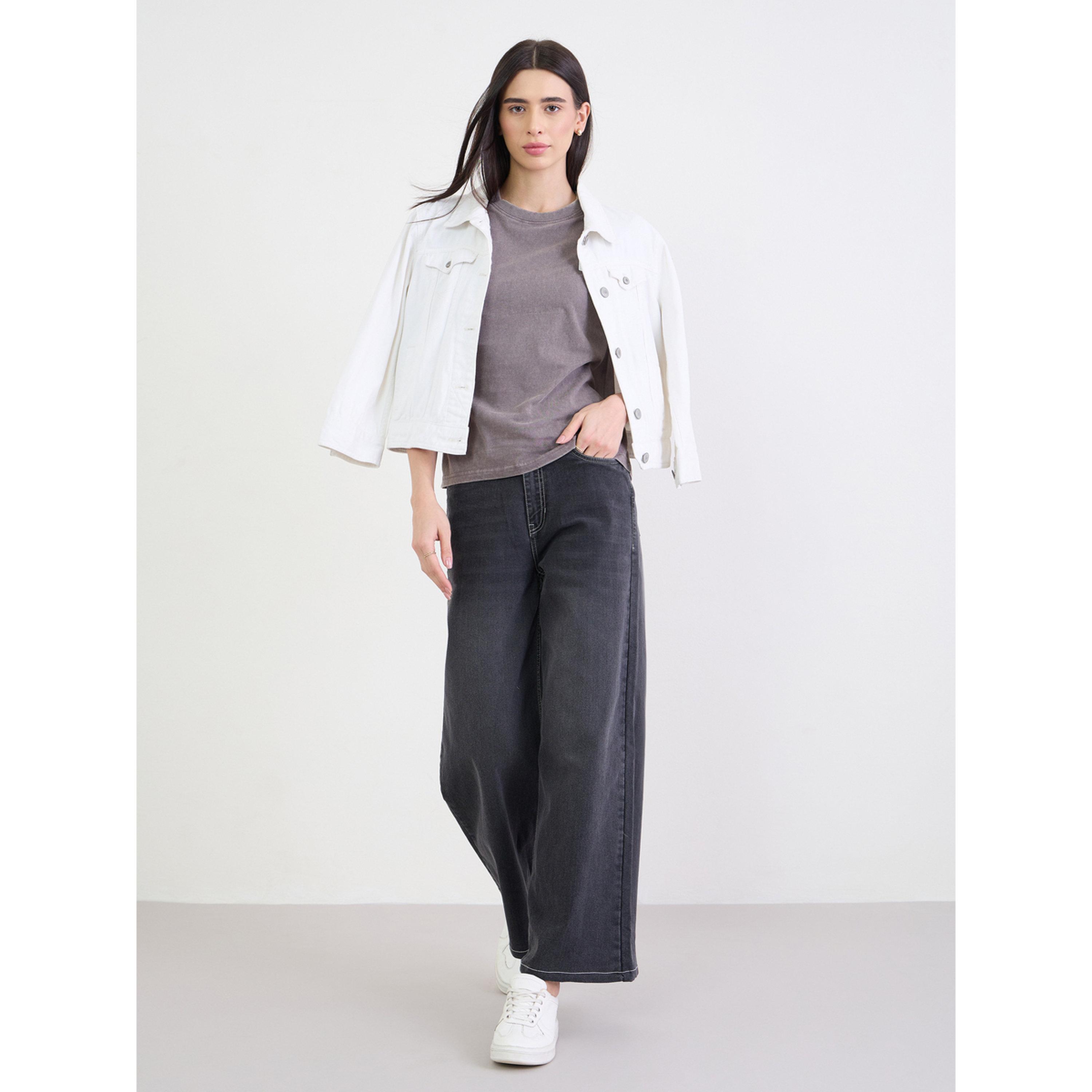 Styli Women Charcoal Wide Leg Jeans-women-clothing-bottoms-jeans-image-2