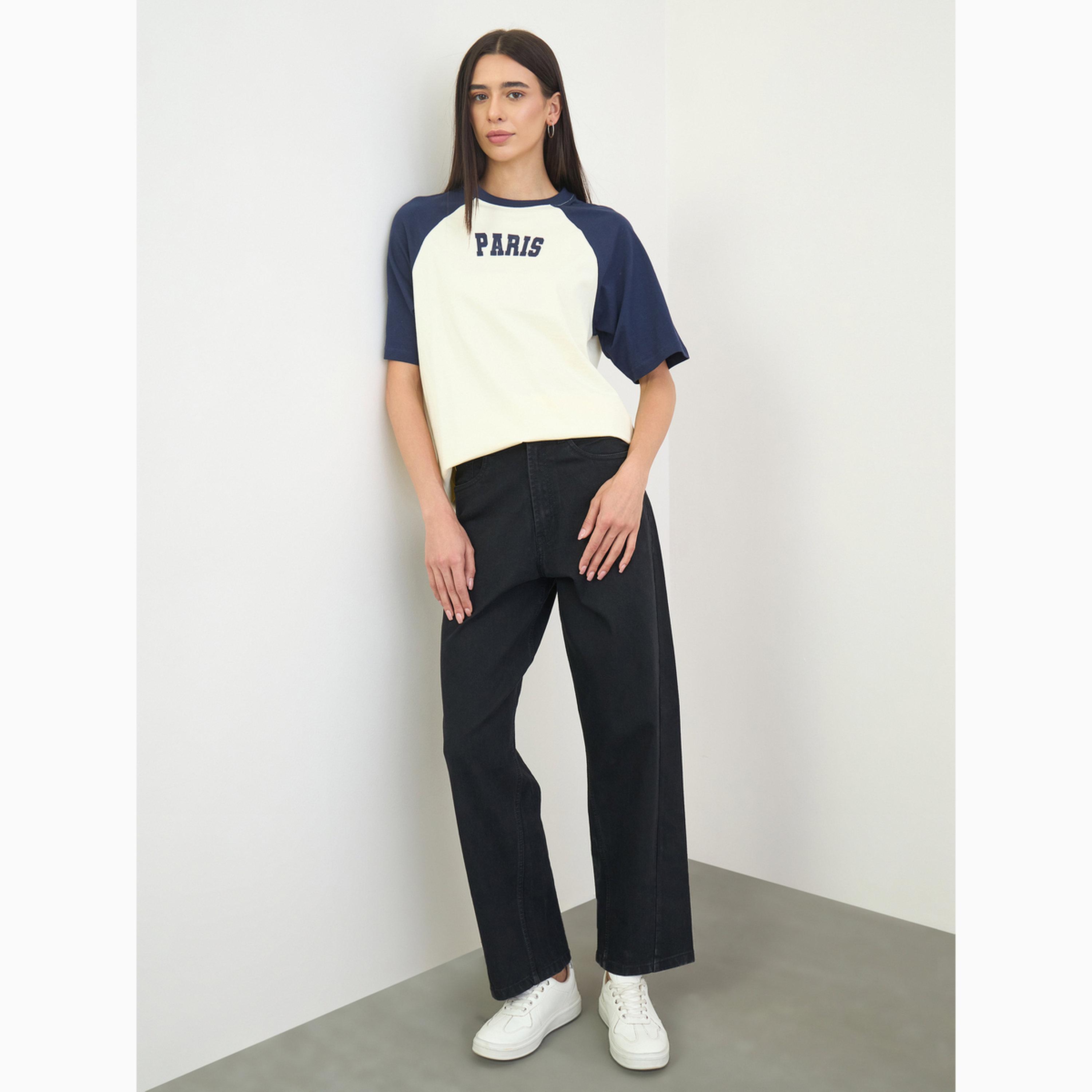 Styli Mid Rise Enzyme Washed Barrel Fit Jeans-women-clothing-bottoms-jeans-image-2