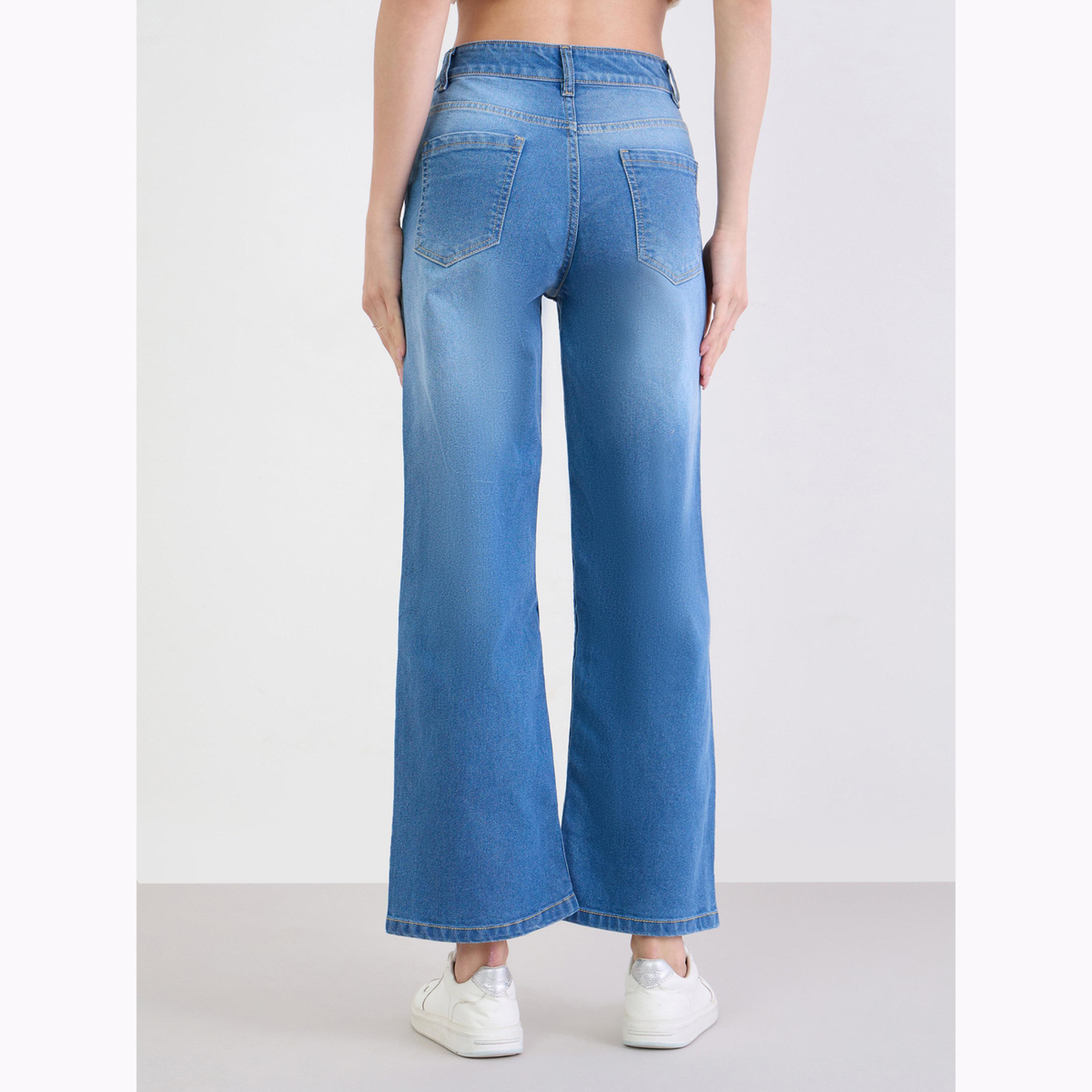Styli Mid Rise Washed Straight Fit Jeans-women-clothing-bottoms-jeans-image-3