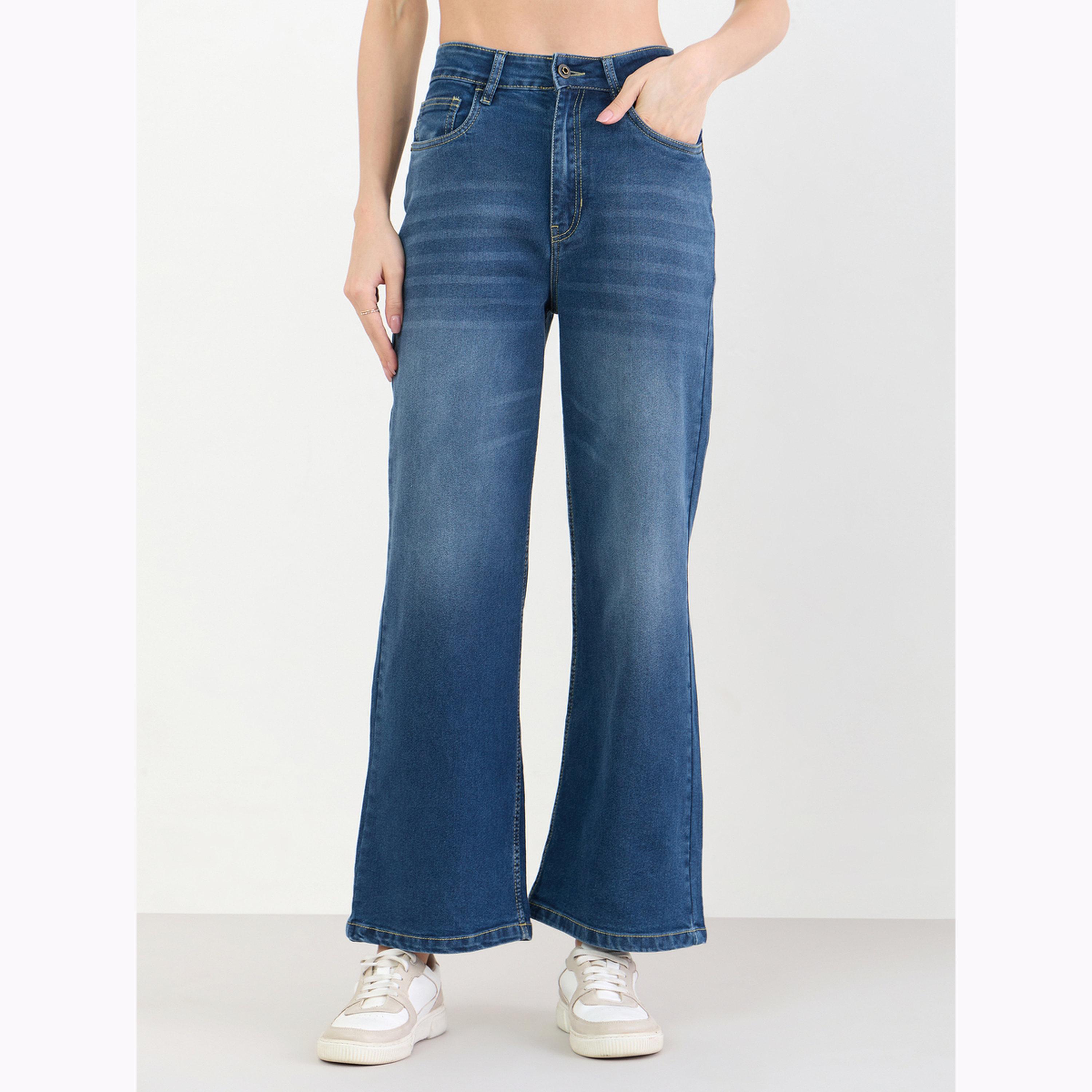Styli Women Blue High Rise Wide Leg Jeans-women-clothing-bottoms-jeans-image-1