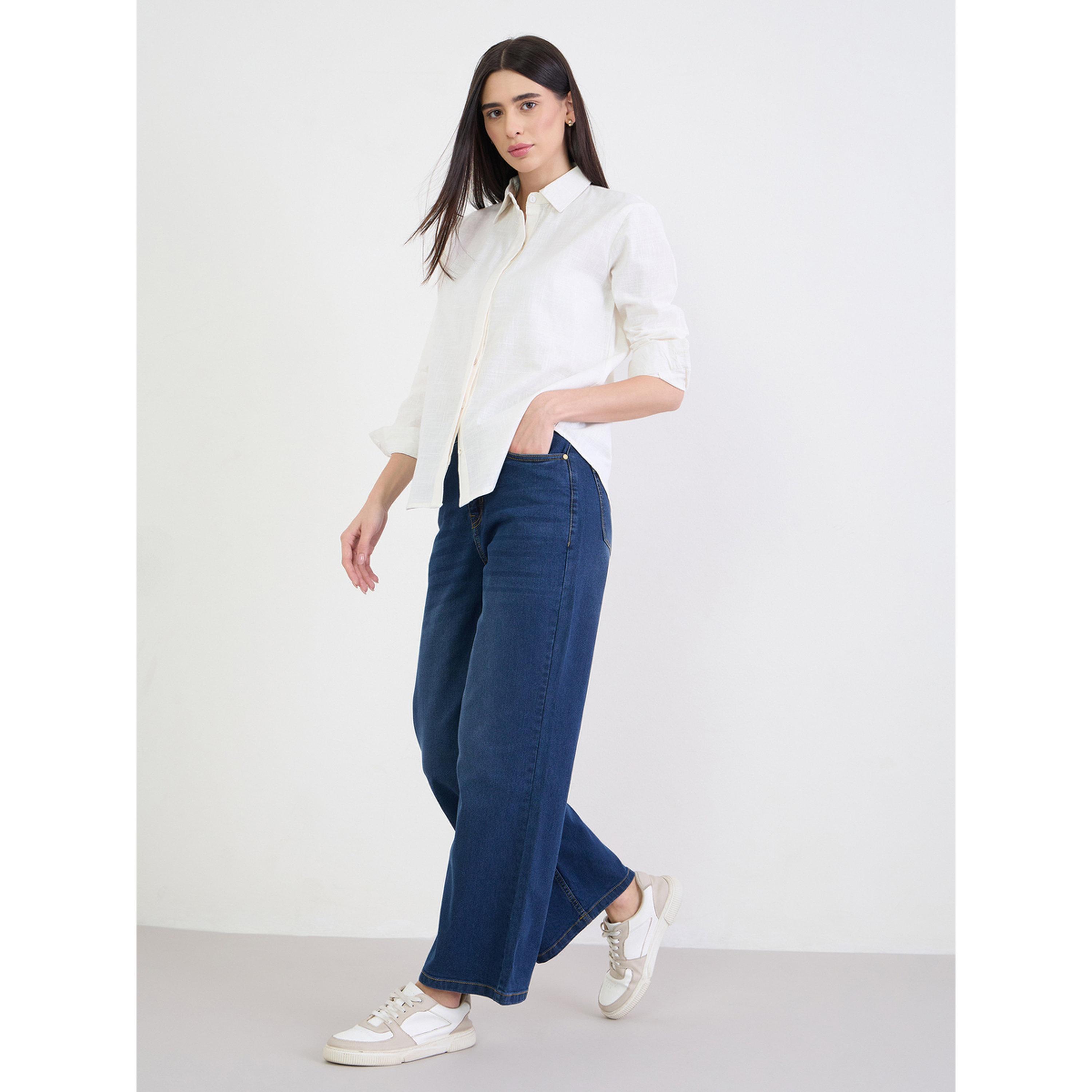 جينز بأرجل واسعة بخصر مرتفع-women-clothing-bottoms-jeans-image-2
