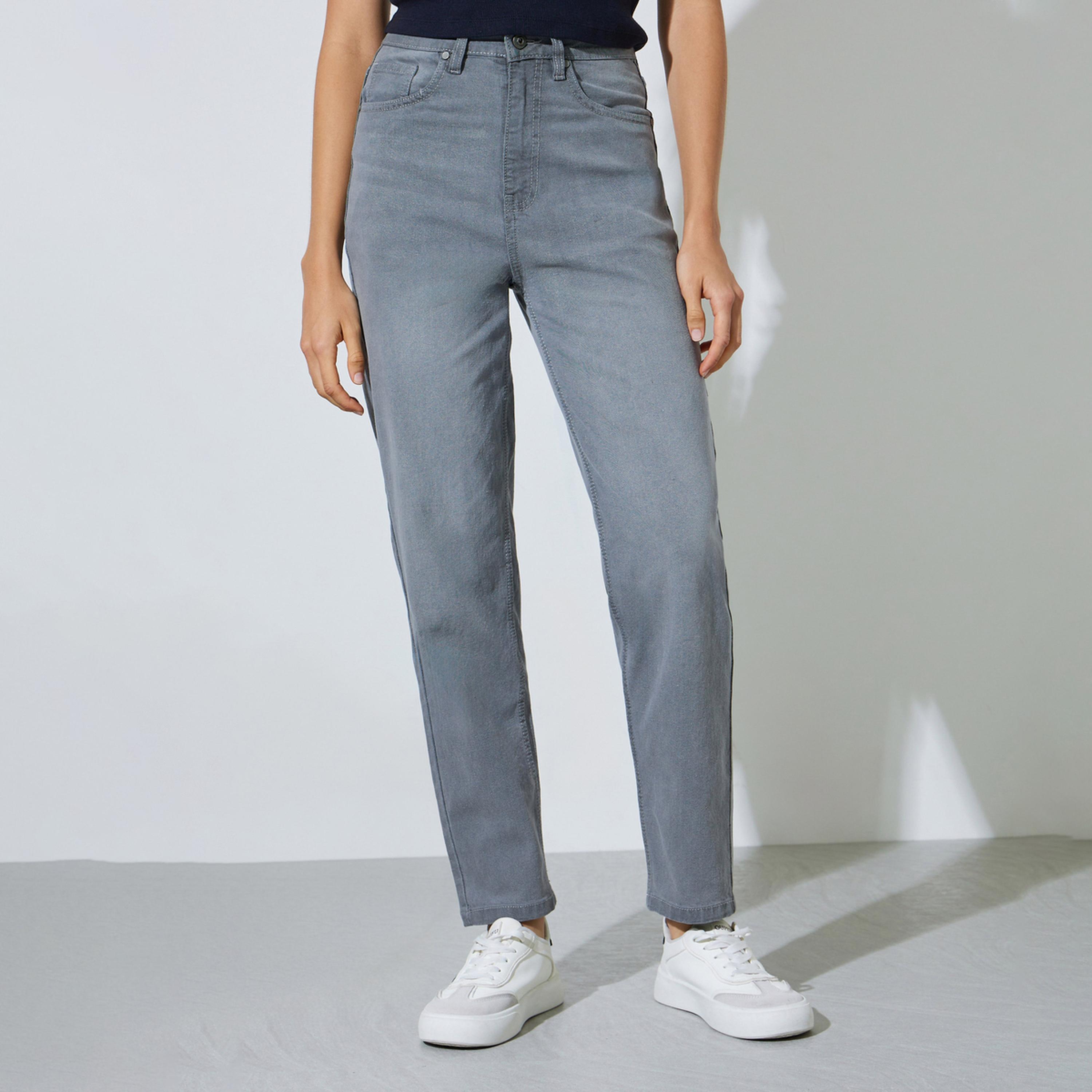 جينز بقصة مستدقة وخصر عالي-women-clothing-bottoms-jeans-image-1