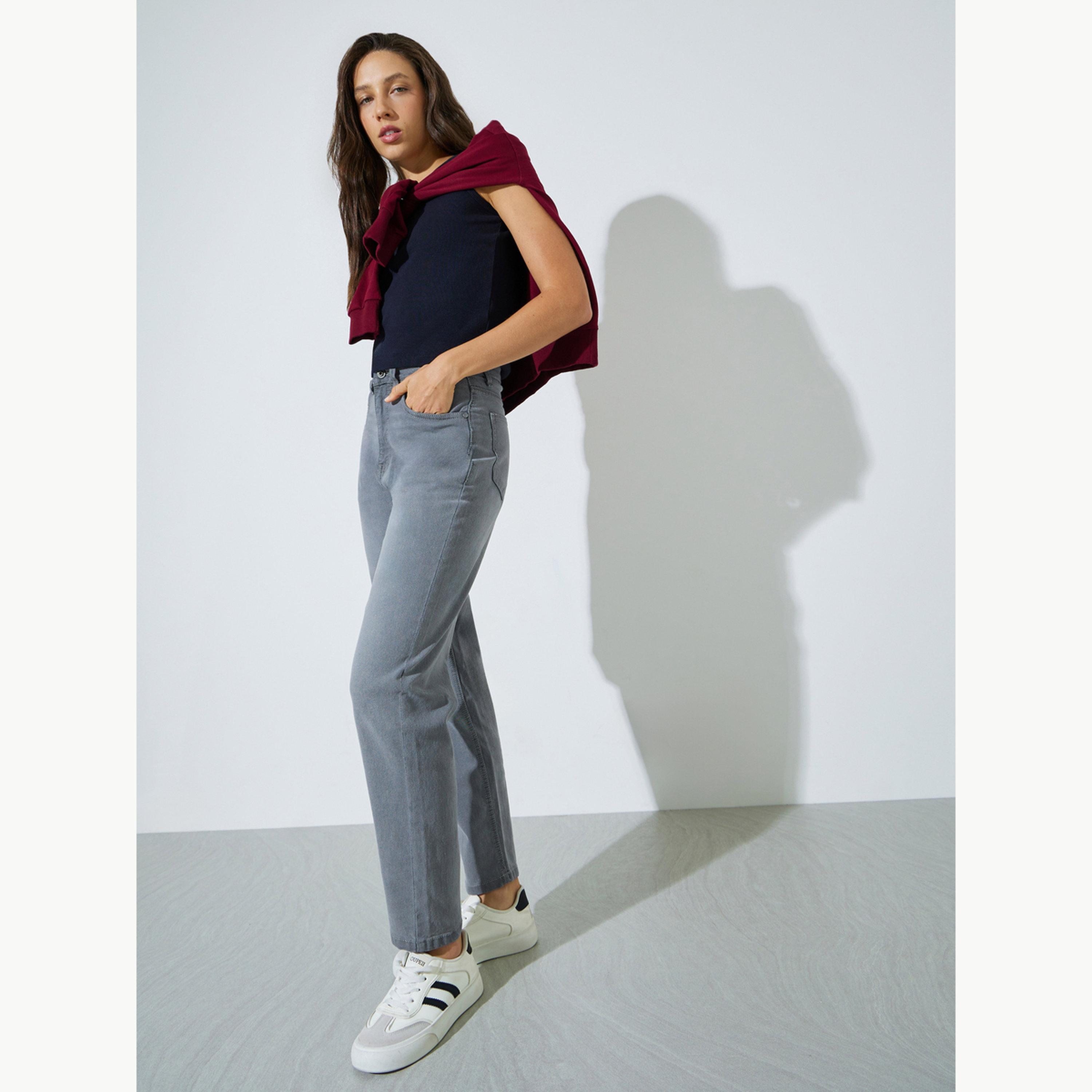 جينز بقصة مستدقة وخصر عالي-women-clothing-bottoms-jeans-image-2