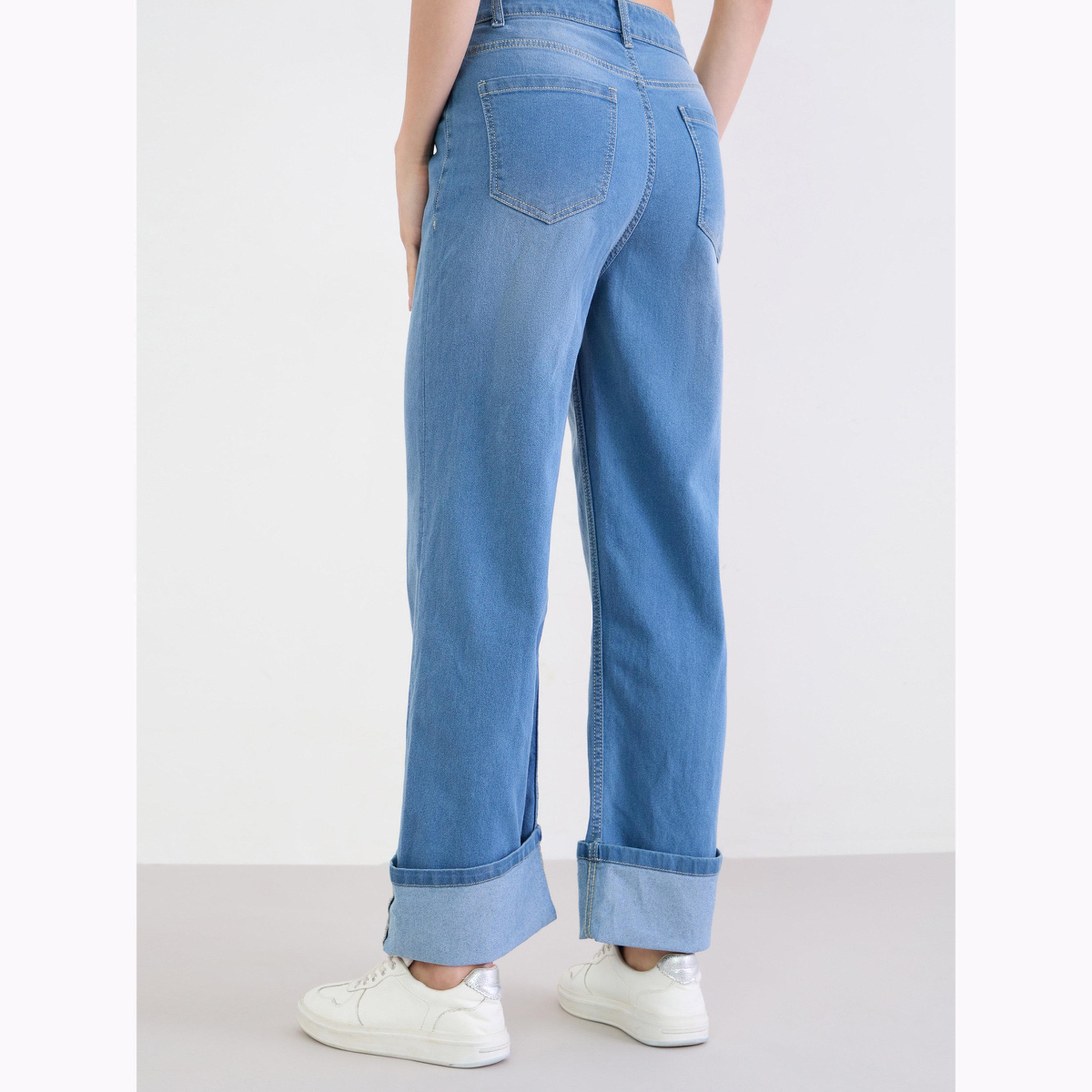 Styli Turn-Up Hem Straight Leg Jeans-women-clothing-bottoms-jeans-image-4