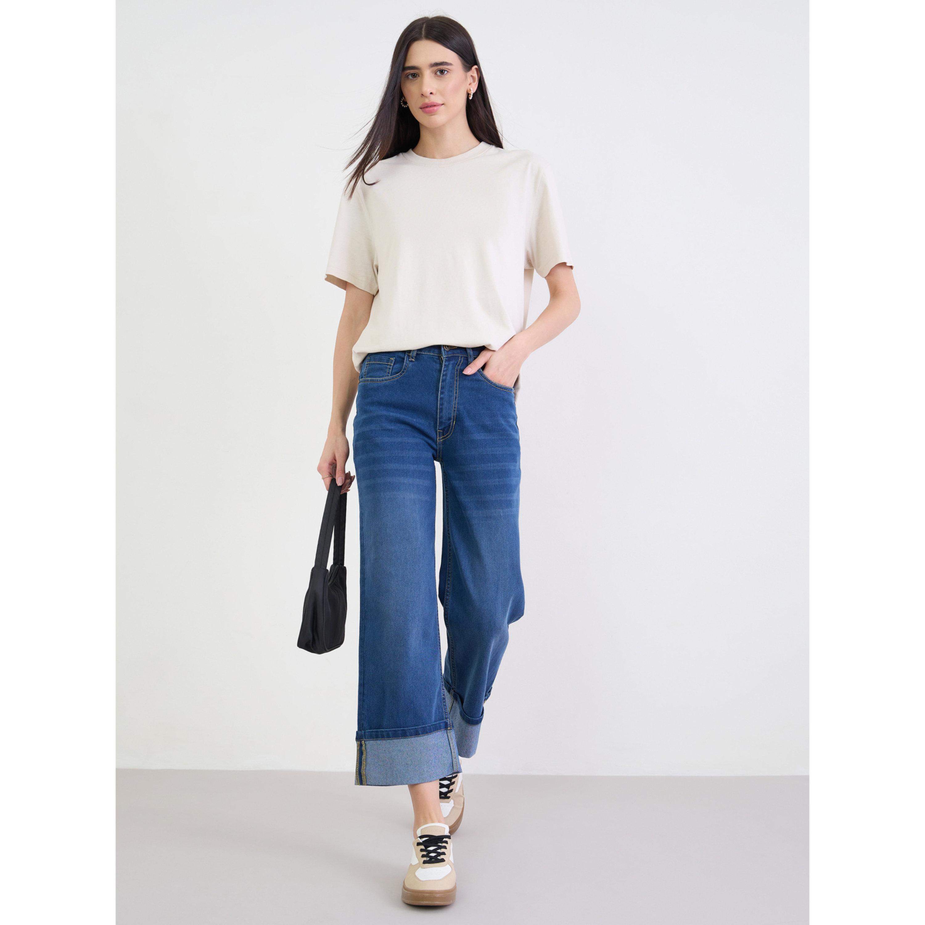 جينز نسائي بخصر متوسط وأرجل مستقيمة-women-clothing-bottoms-jeans-image-2